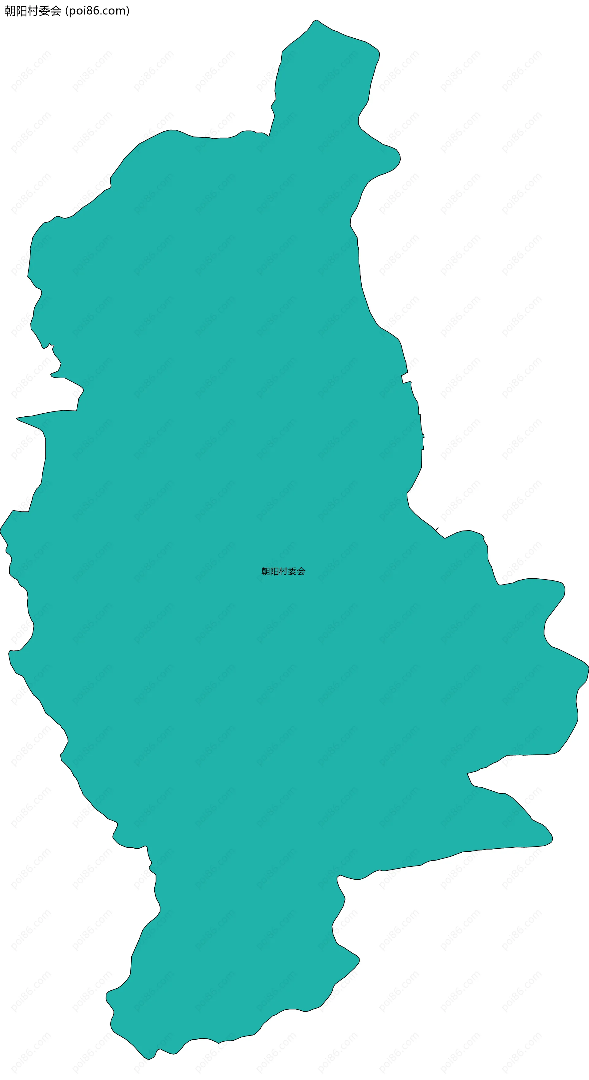 朝阳村委会边界地图
