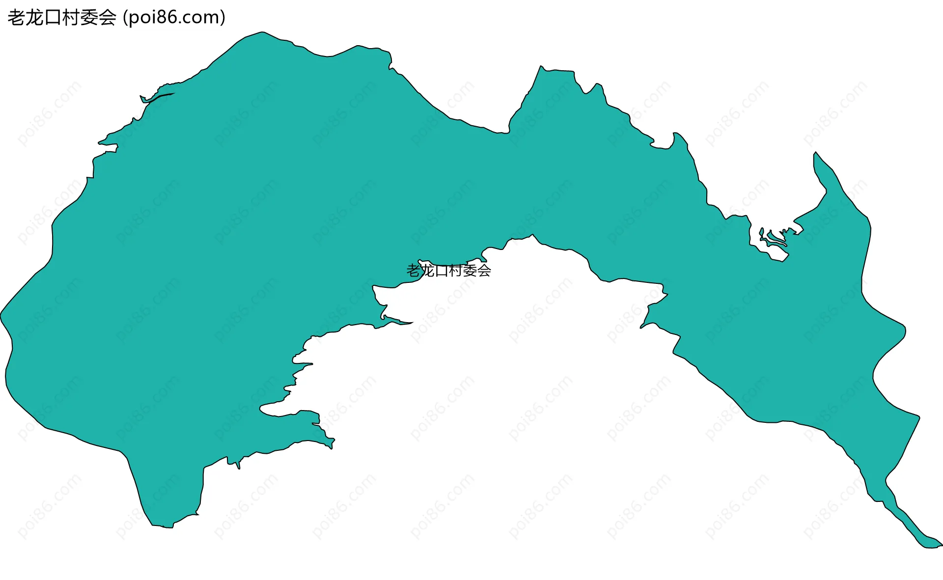 老龙口村委会边界地图