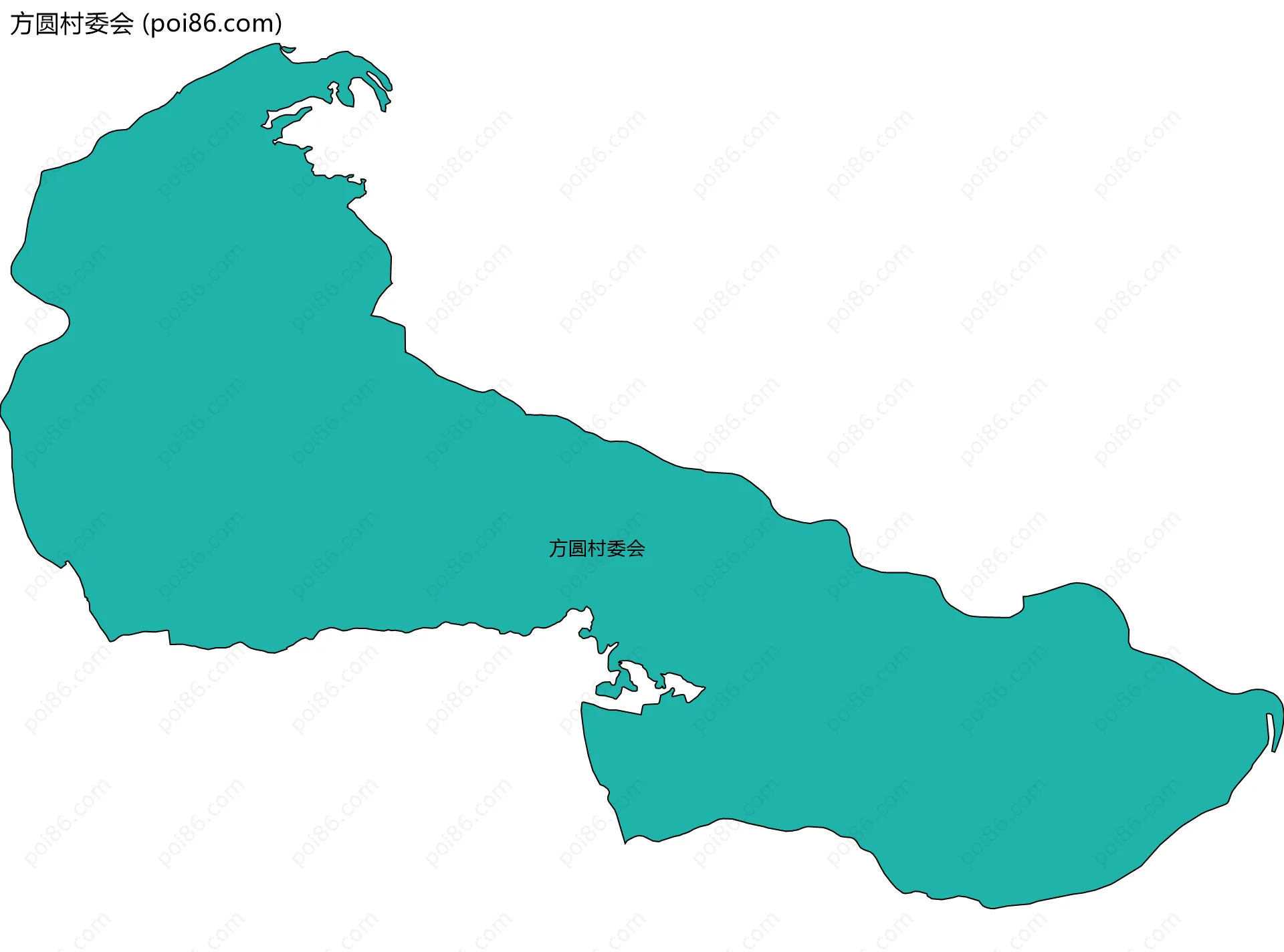 方圆村委会边界地图