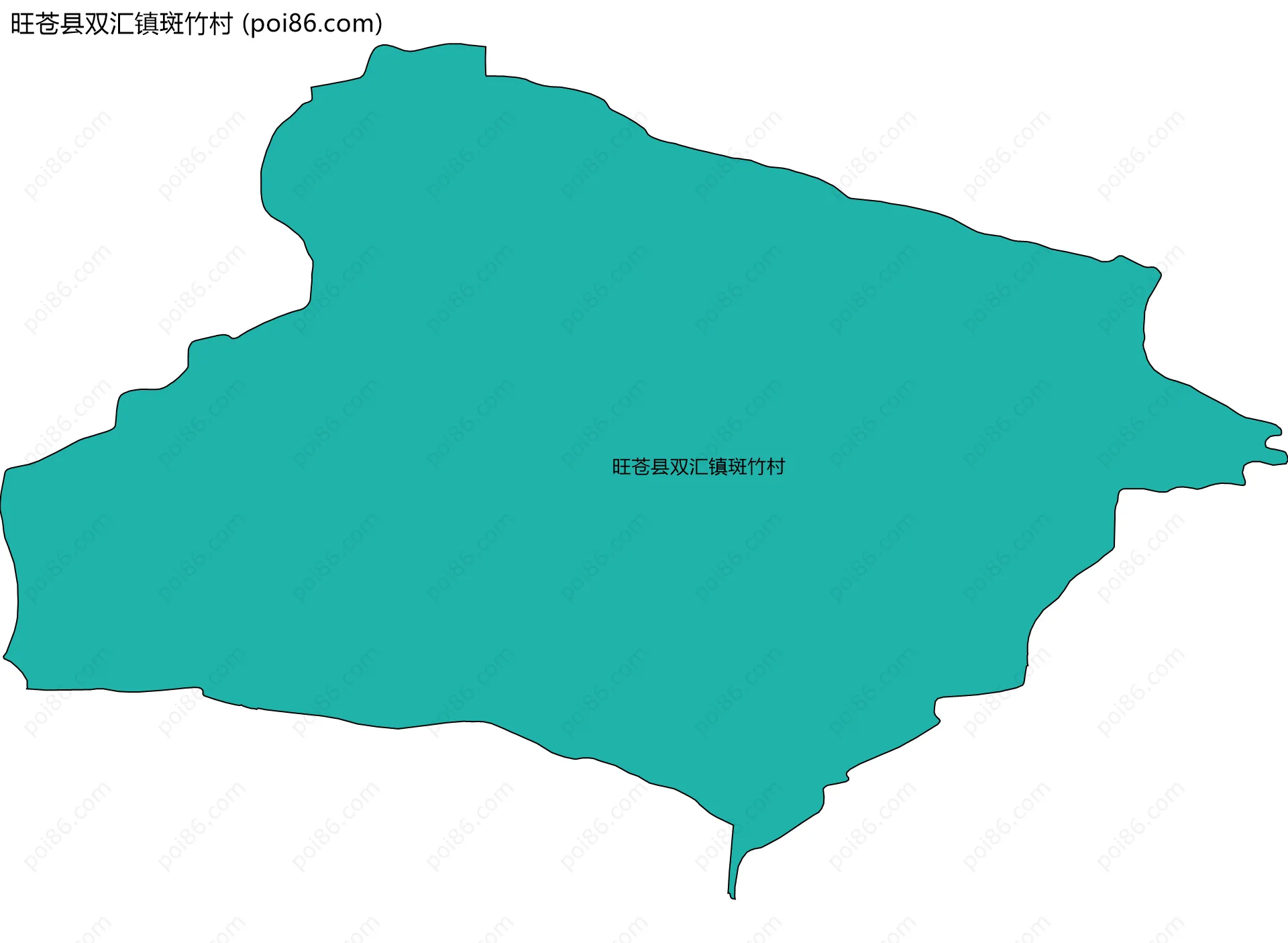 旺苍县双汇镇斑竹村边界地图