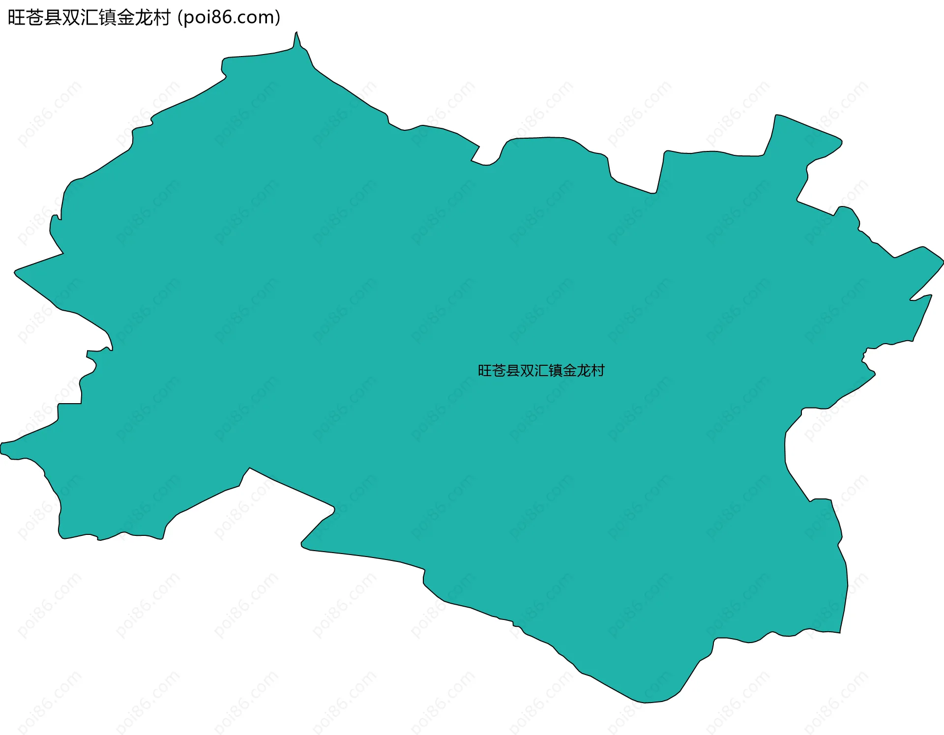旺苍县双汇镇金龙村边界地图