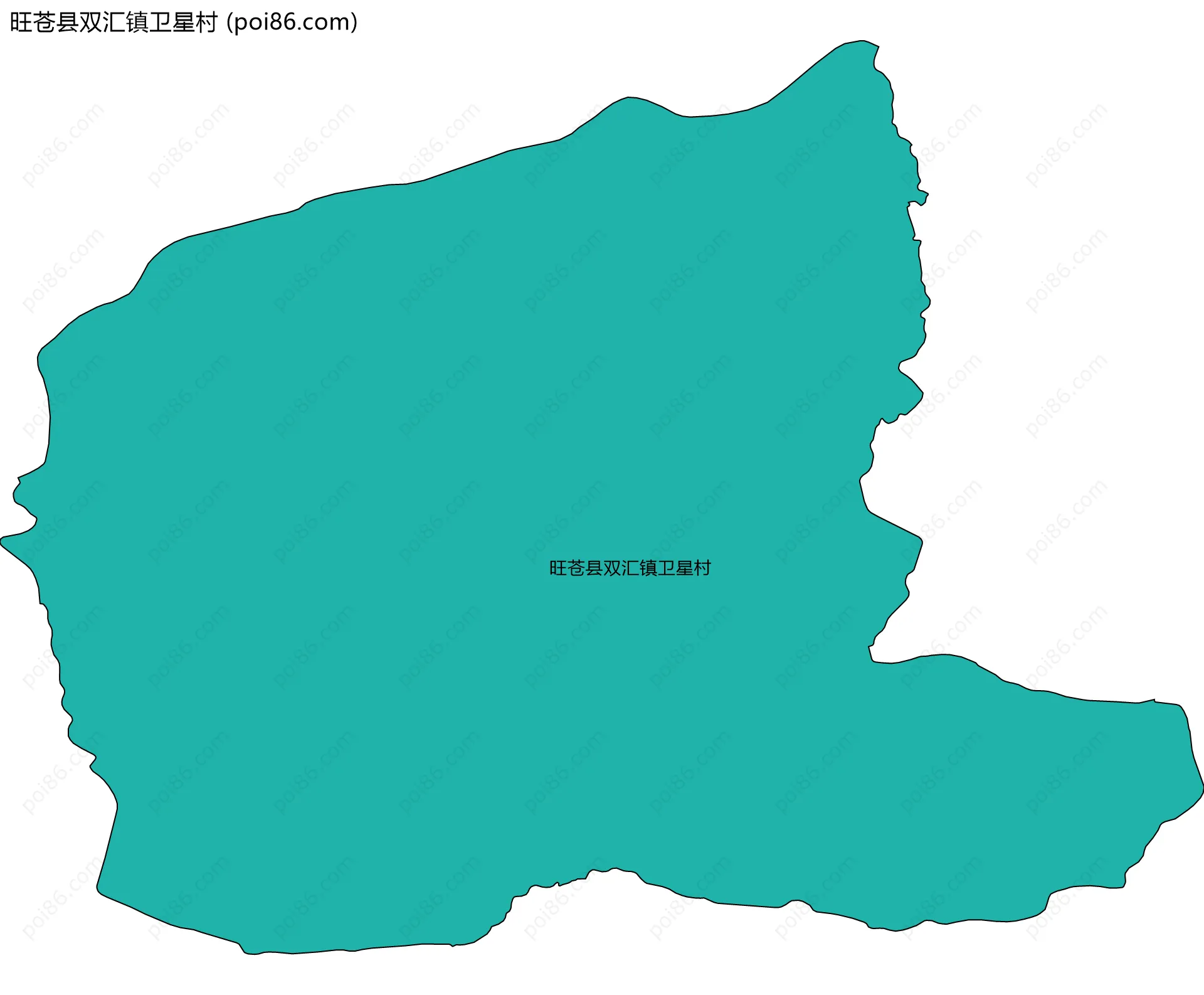 旺苍县双汇镇卫星村边界地图