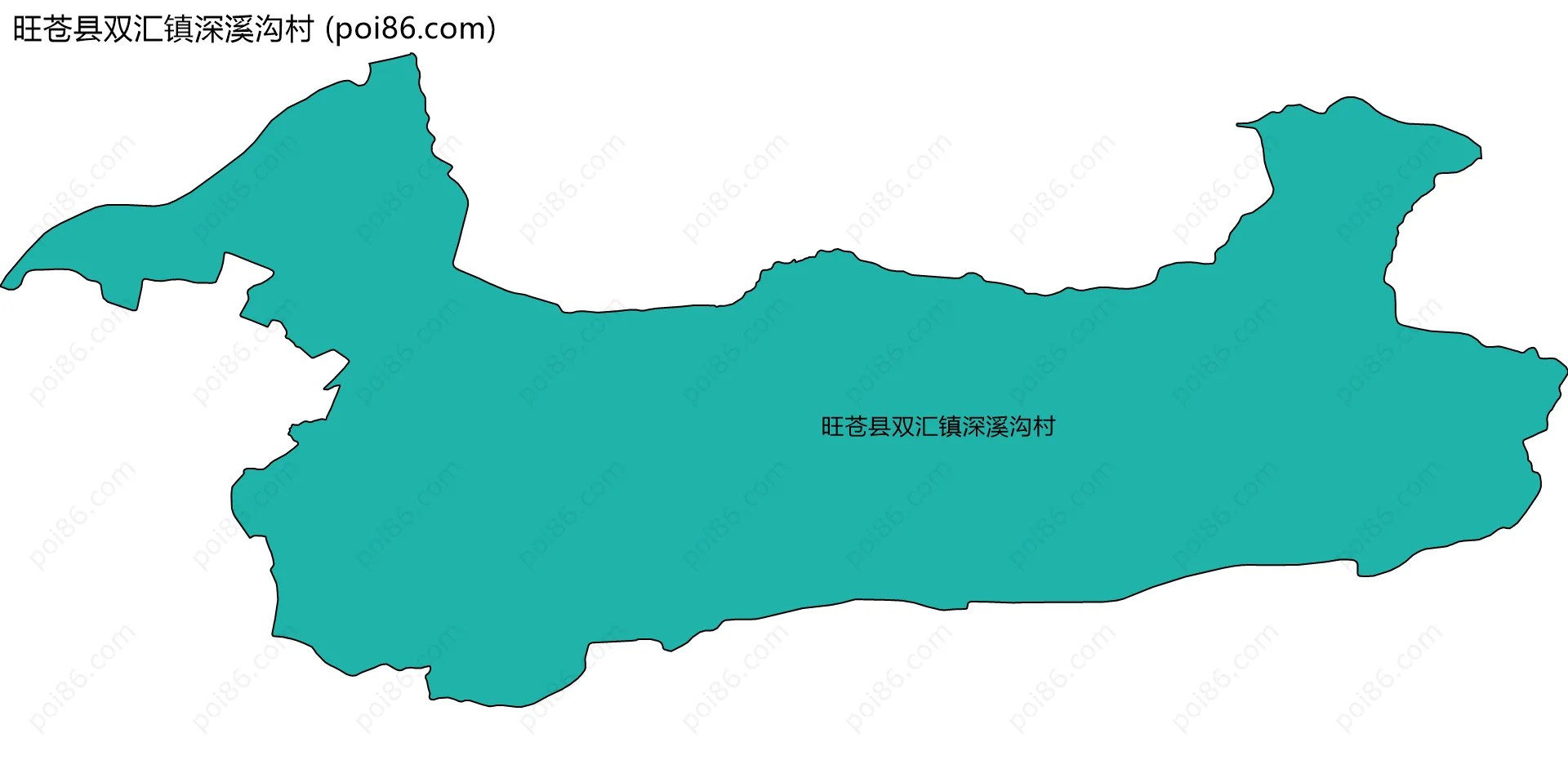 旺苍县双汇镇深溪沟村边界地图