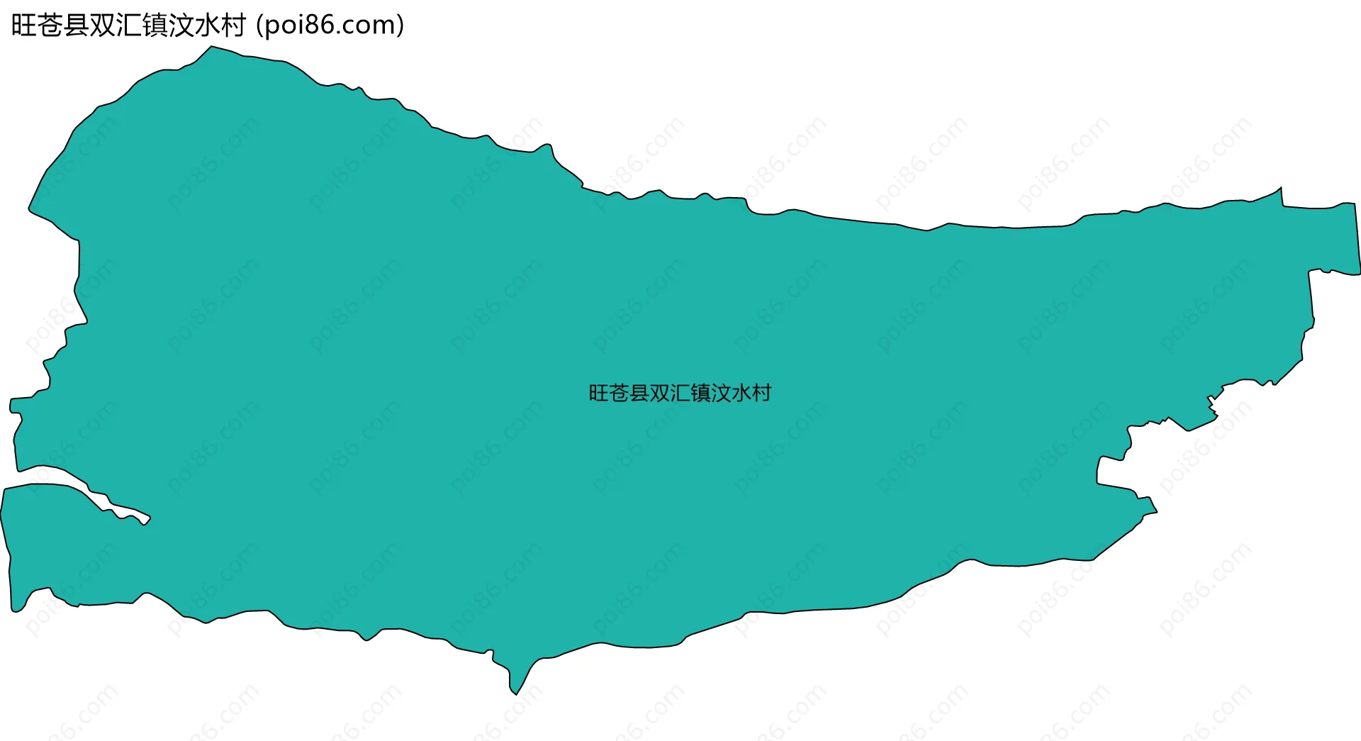 旺苍县双汇镇汶水村边界地图