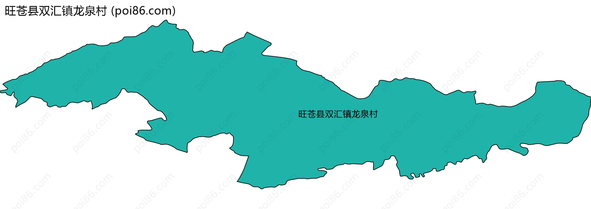 旺苍县双汇镇龙泉村边界地图