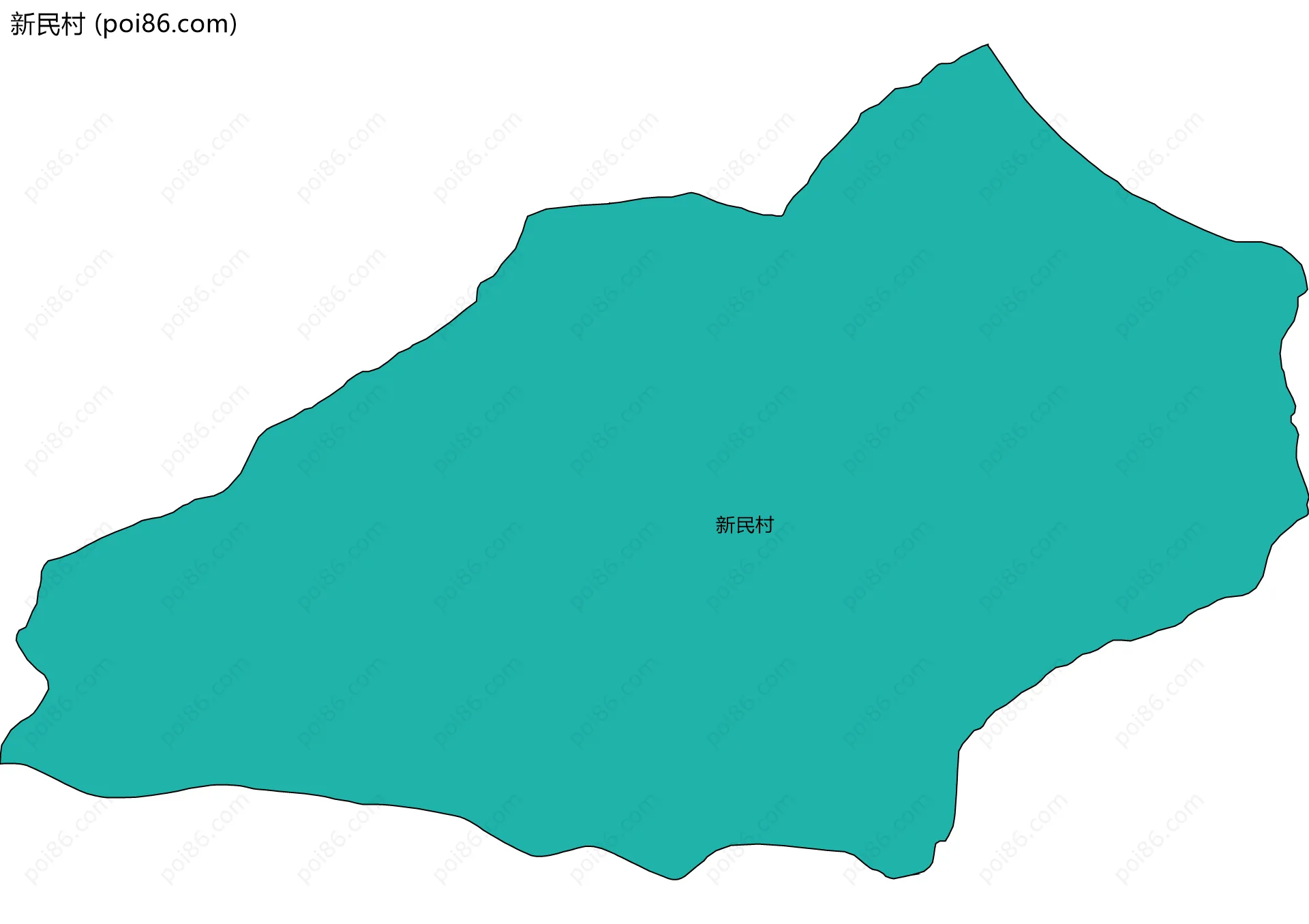 新民村边界地图