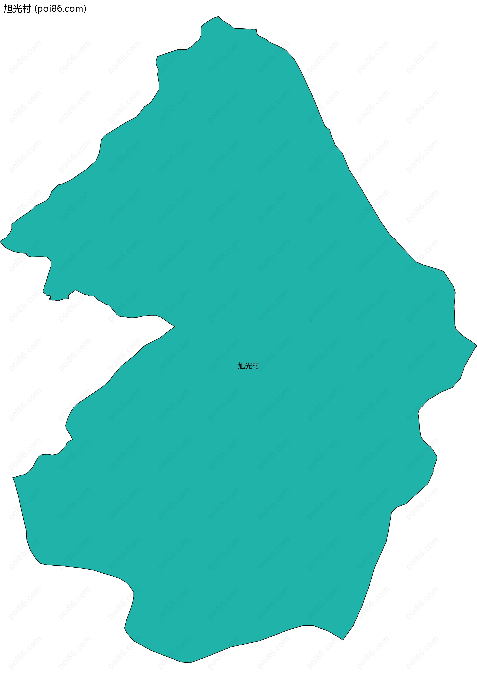 旭光村边界地图