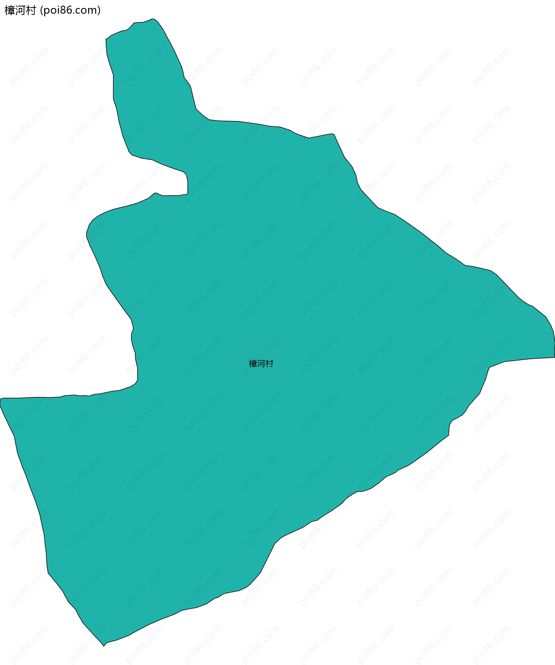 樟河村边界地图