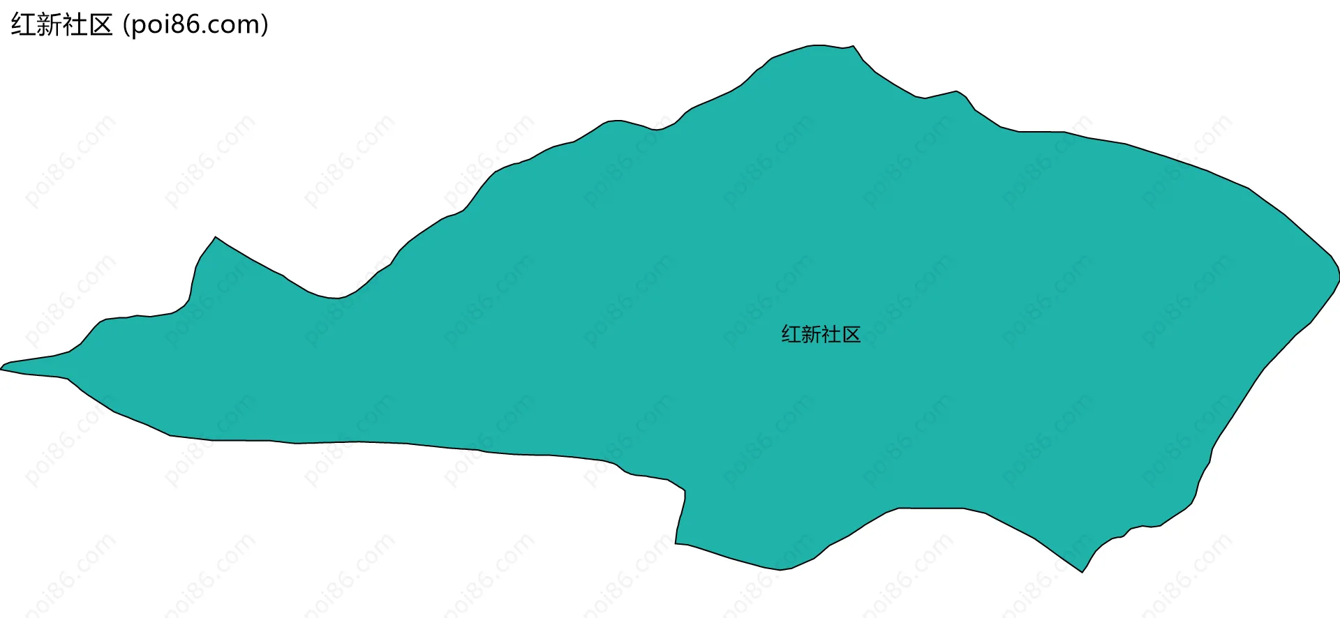 红新社区边界地图