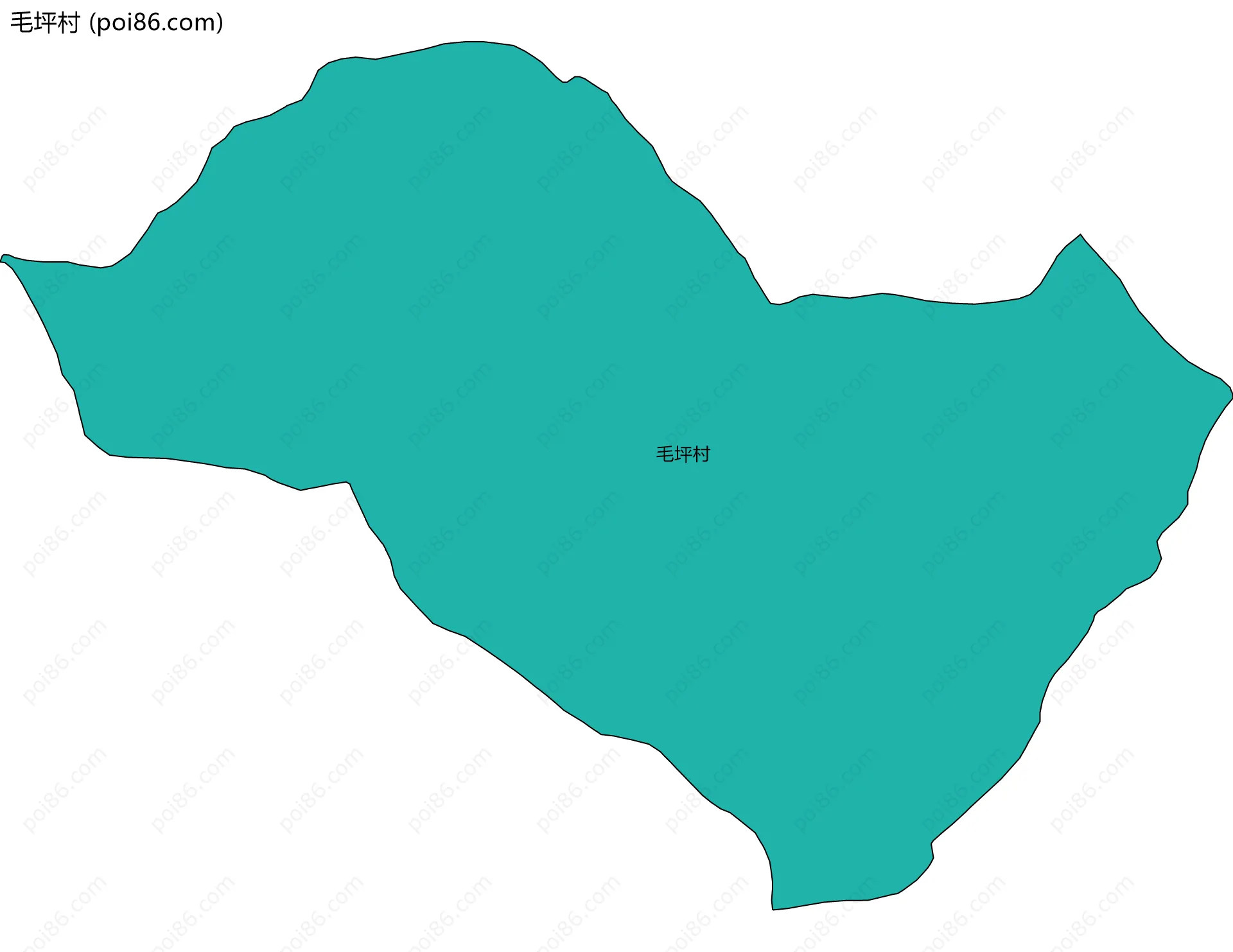 毛坪村边界地图