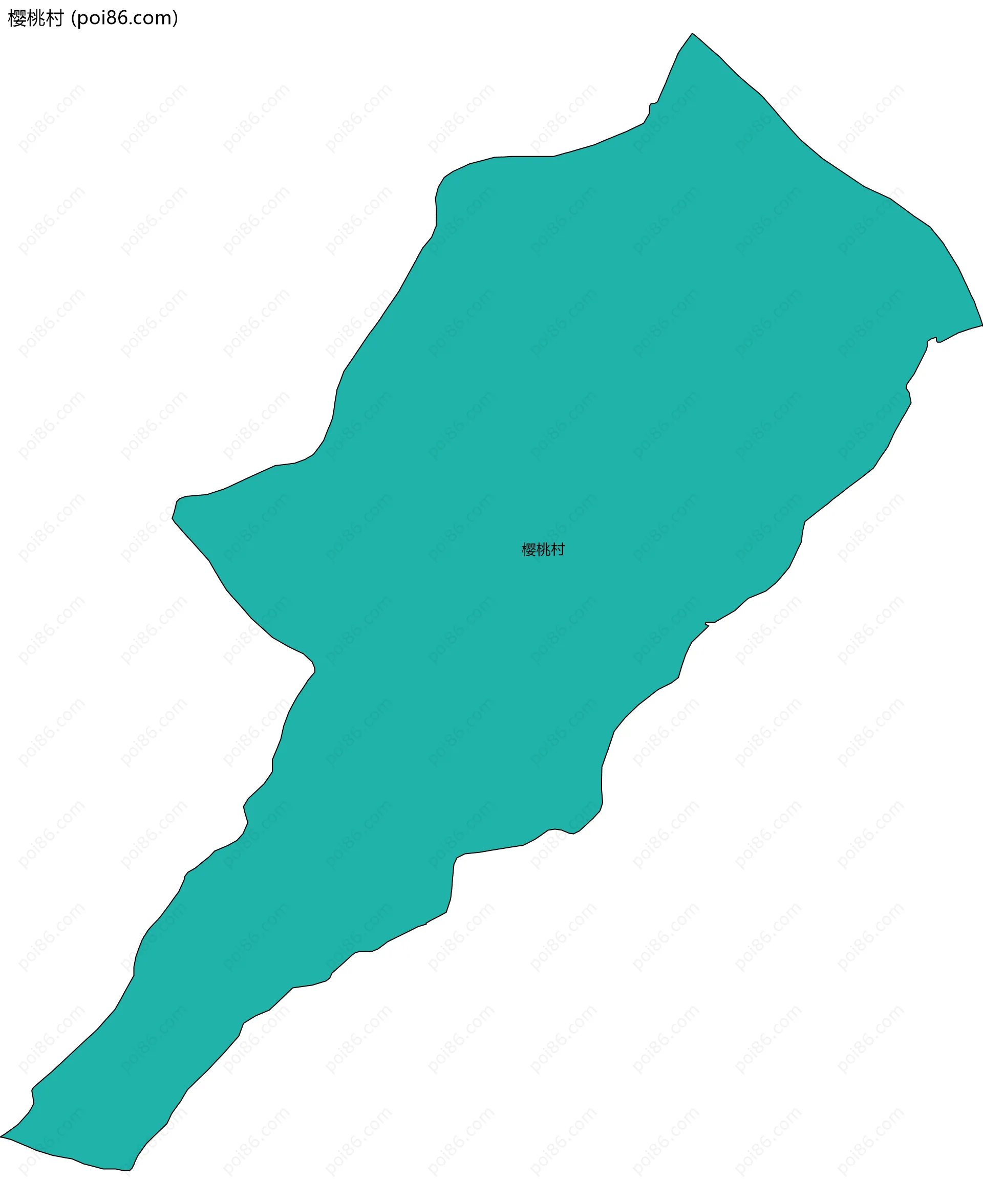 樱桃村边界地图