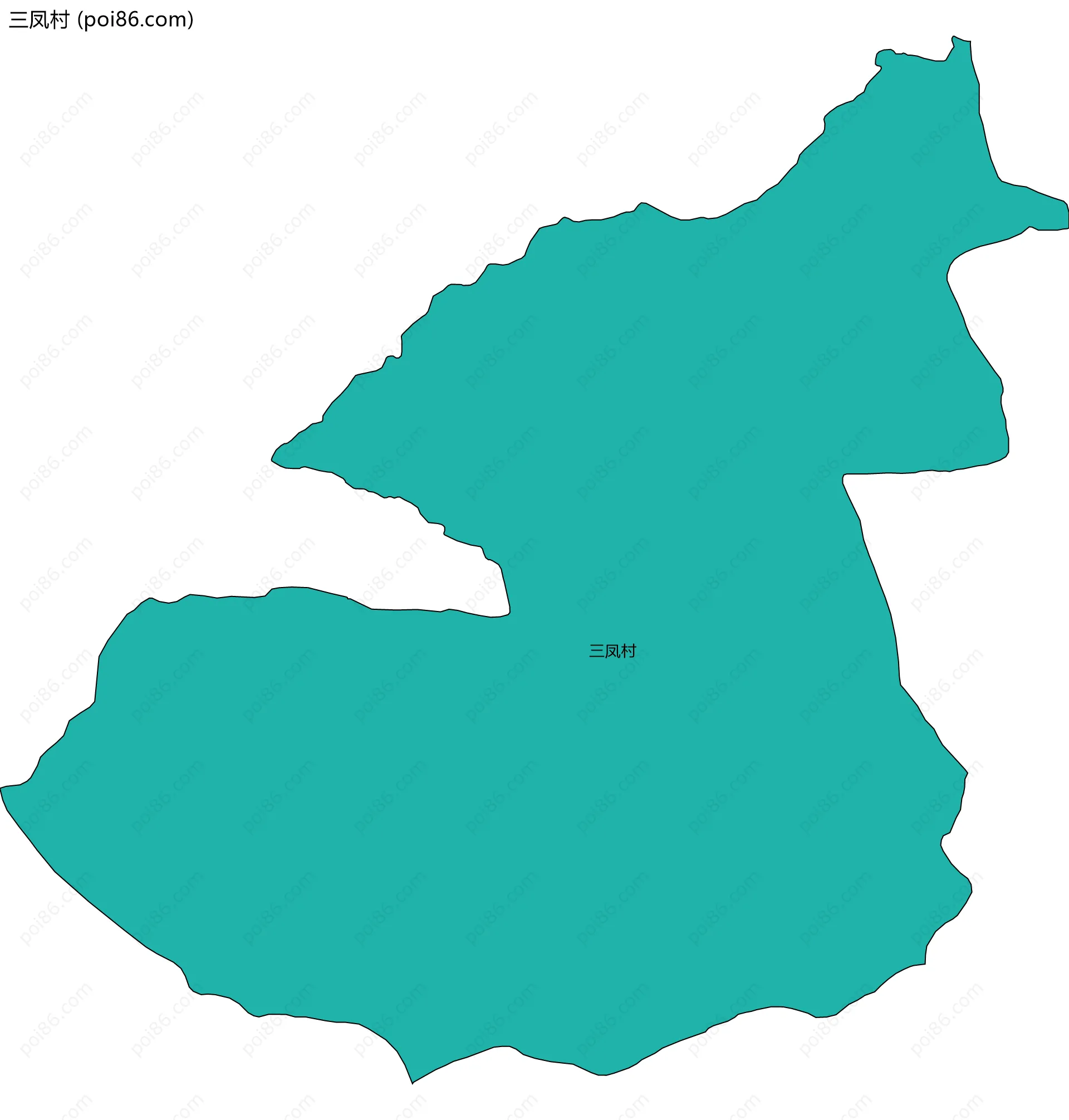 三凤村边界地图