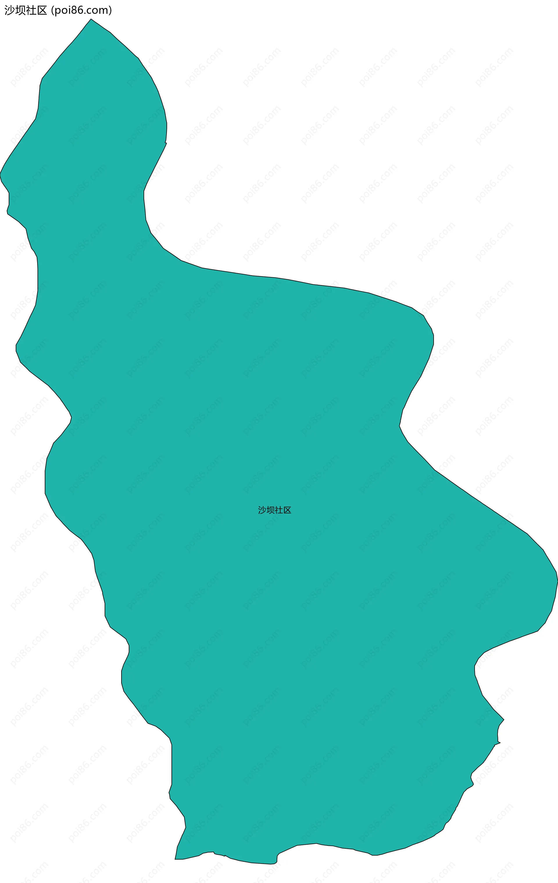 沙坝社区边界地图