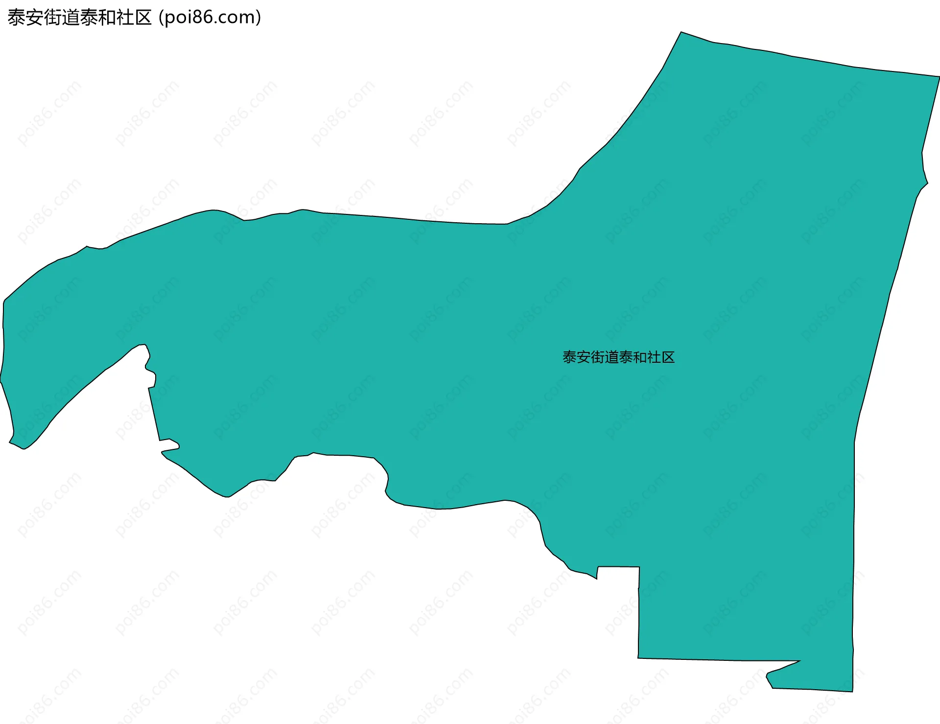 泰安街道泰和社区边界地图