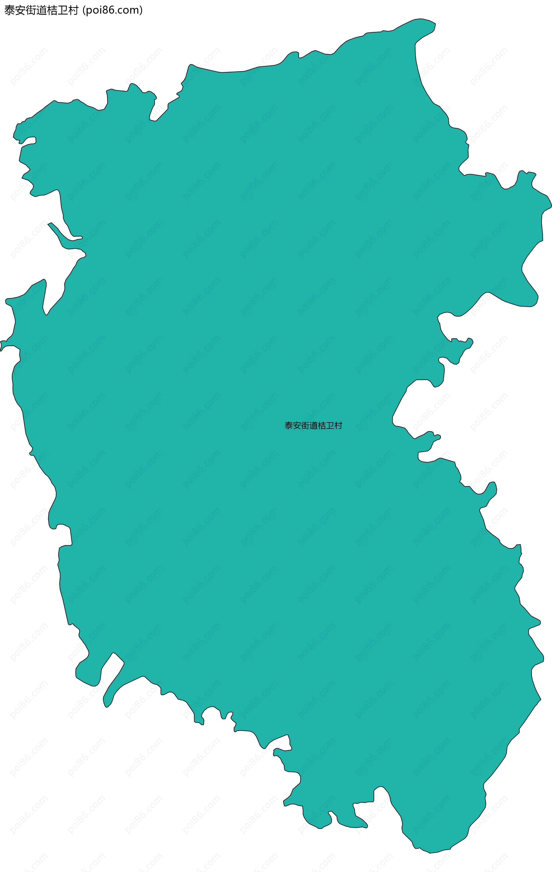 泰安街道桔卫村边界地图