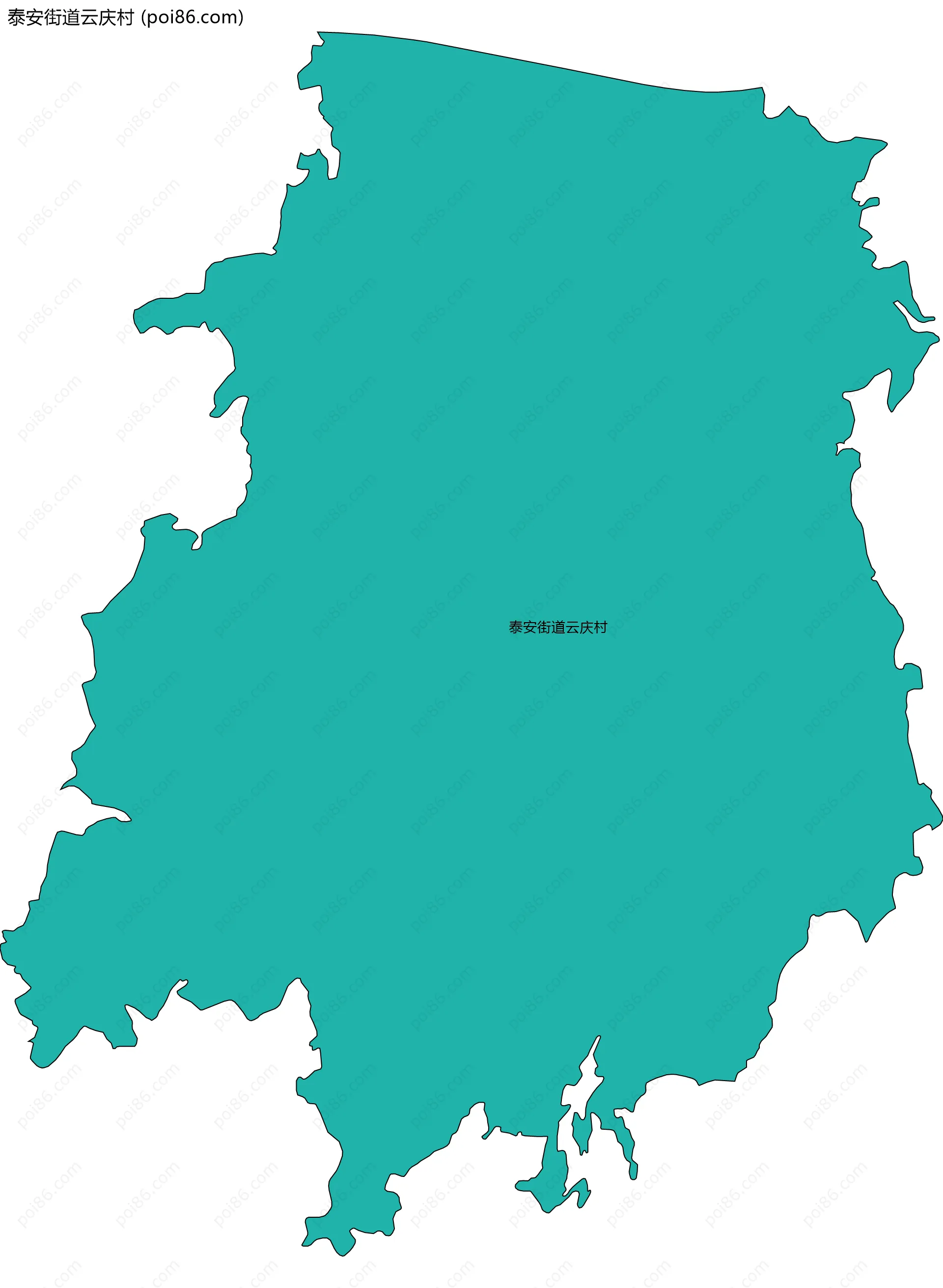 泰安街道云庆村边界地图