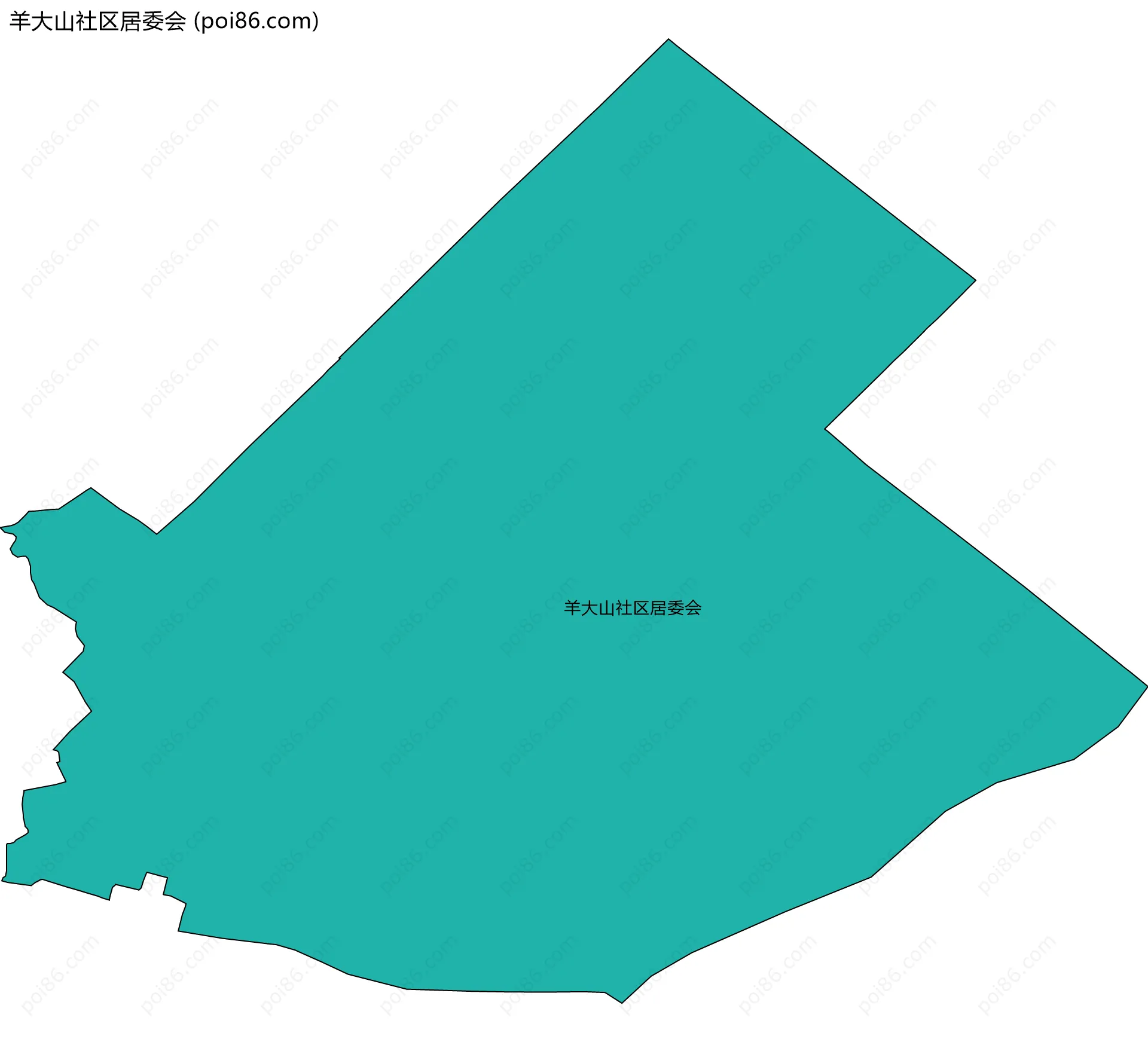 羊大山社区居委会边界地图