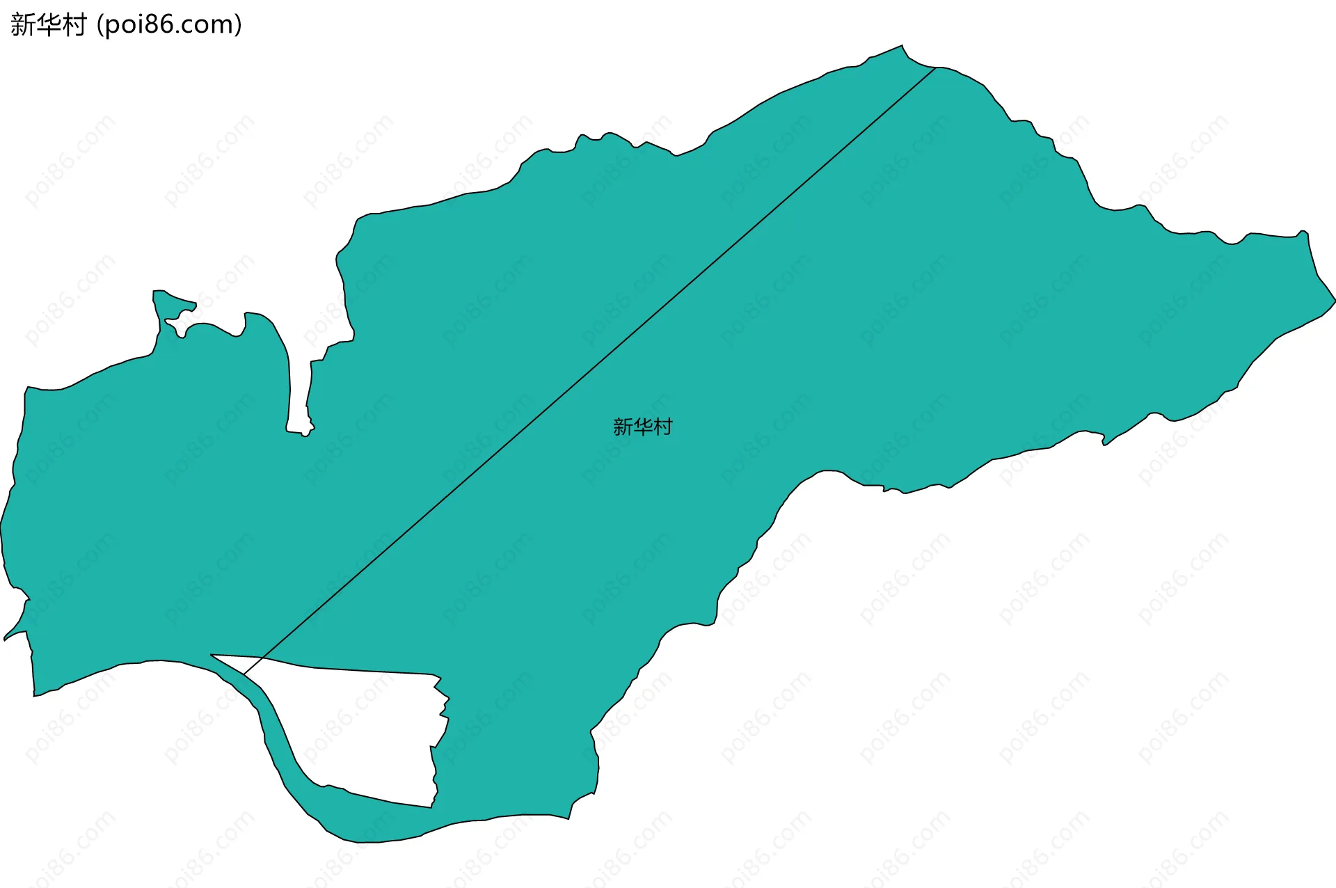 新华村边界地图