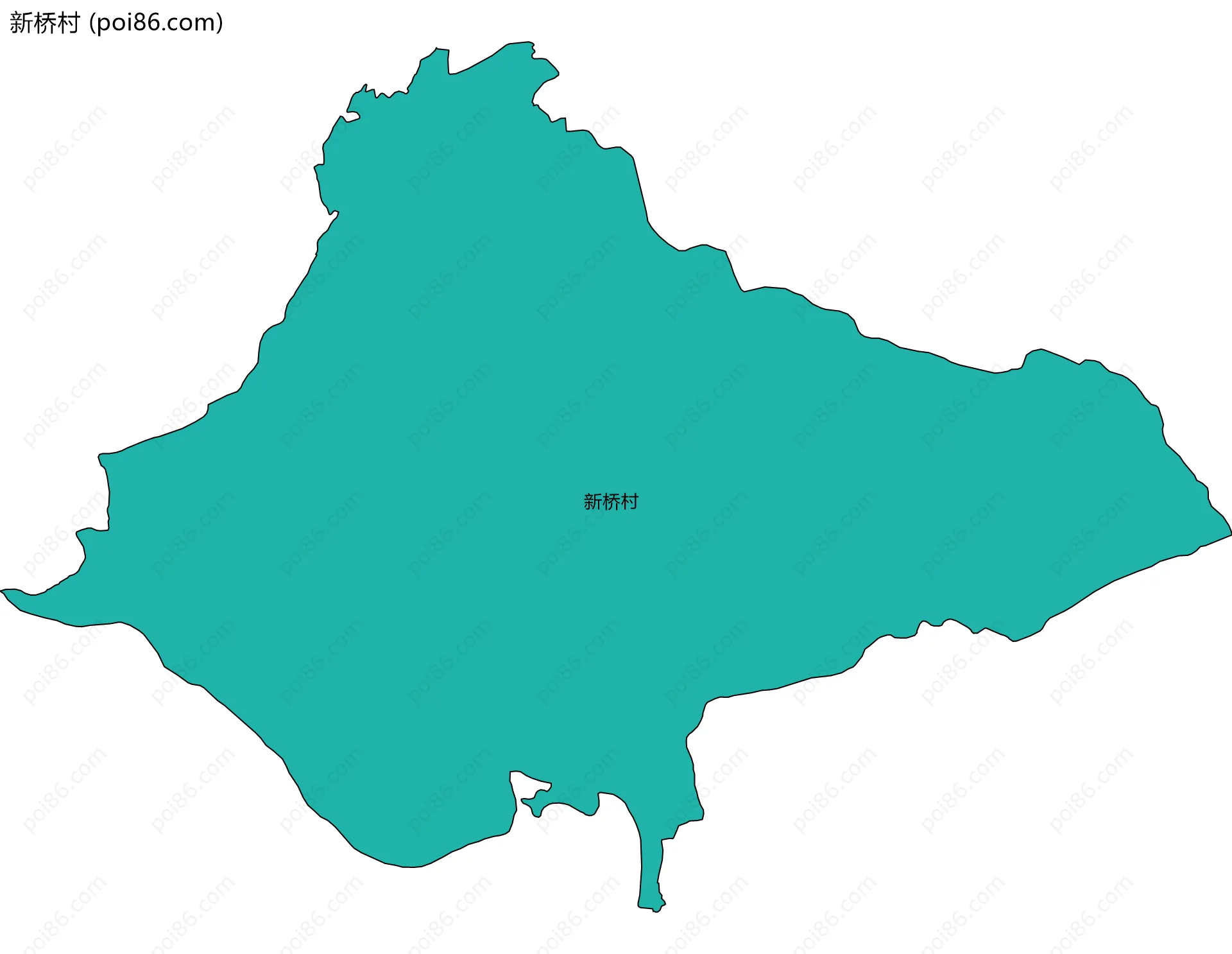 新桥村边界地图