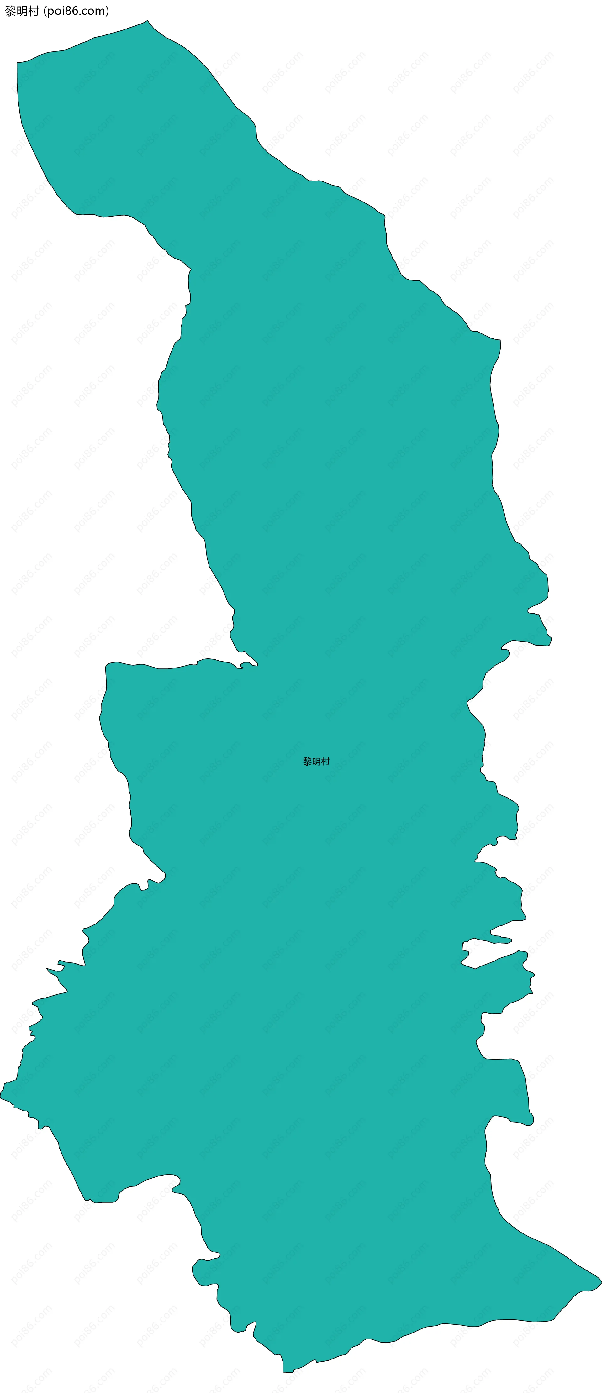 黎明村边界地图