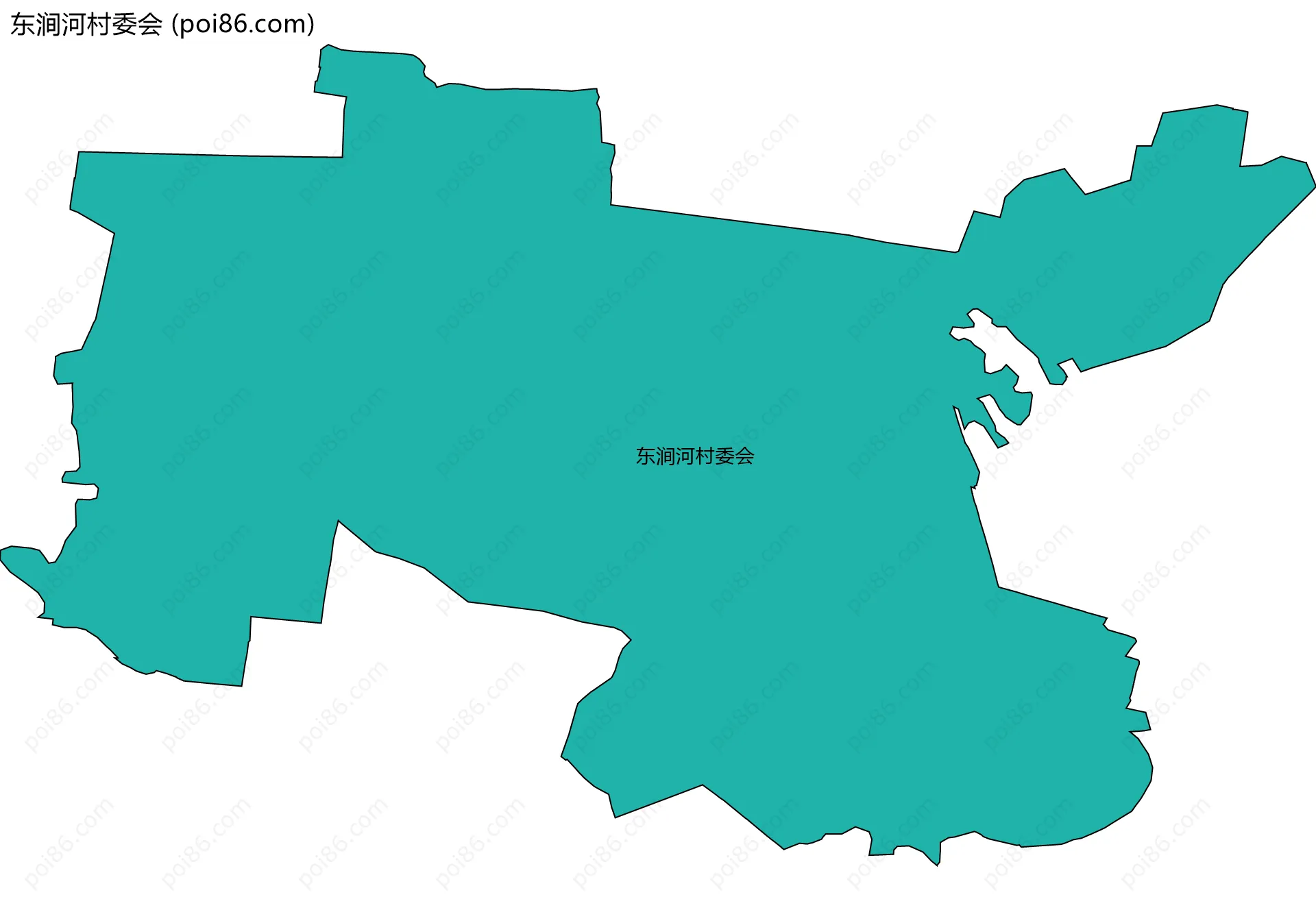 东涧河村委会边界地图