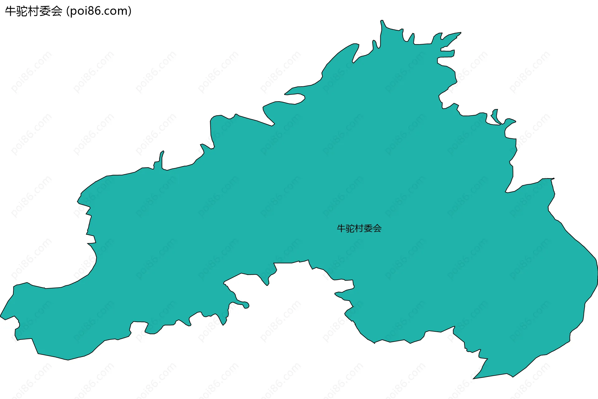 牛驼村委会边界地图