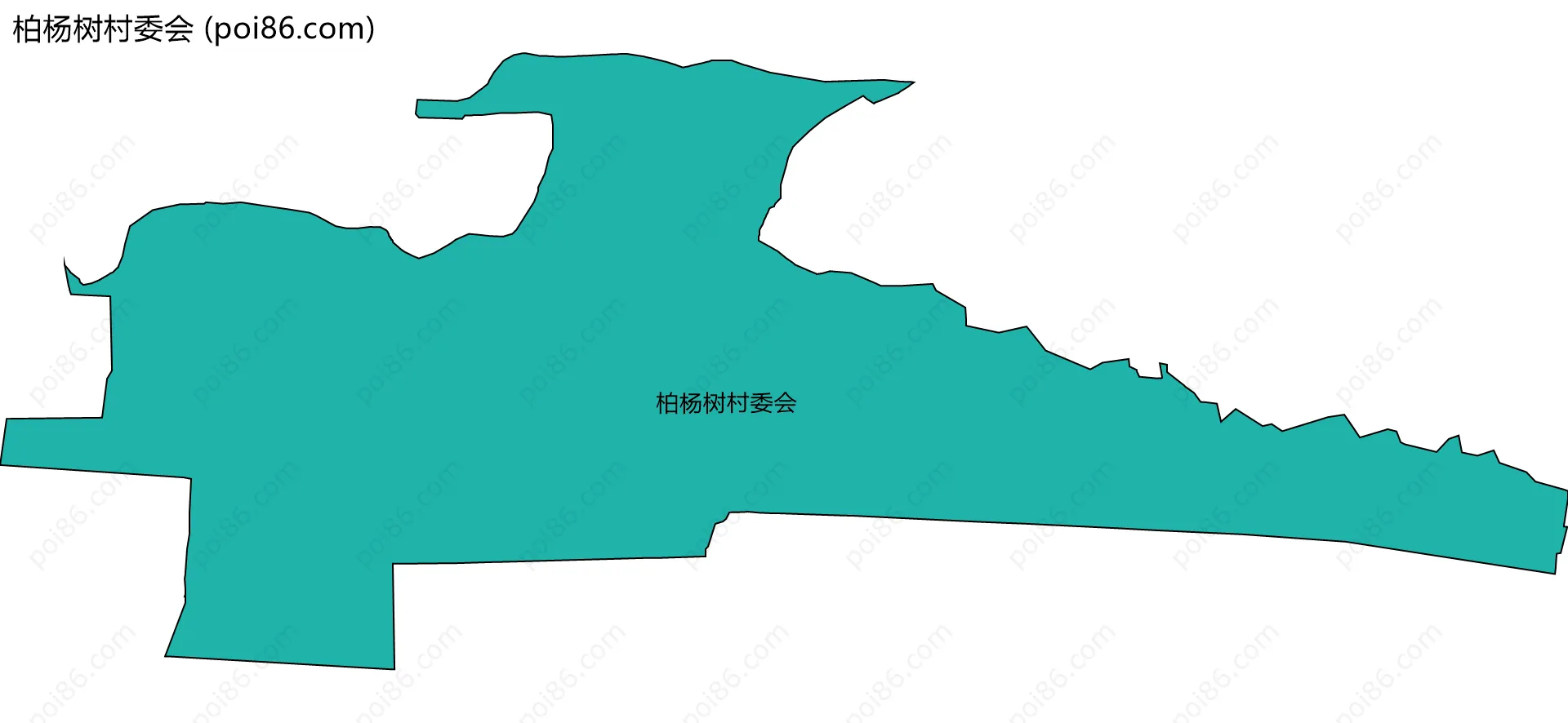 柏杨树村委会边界地图