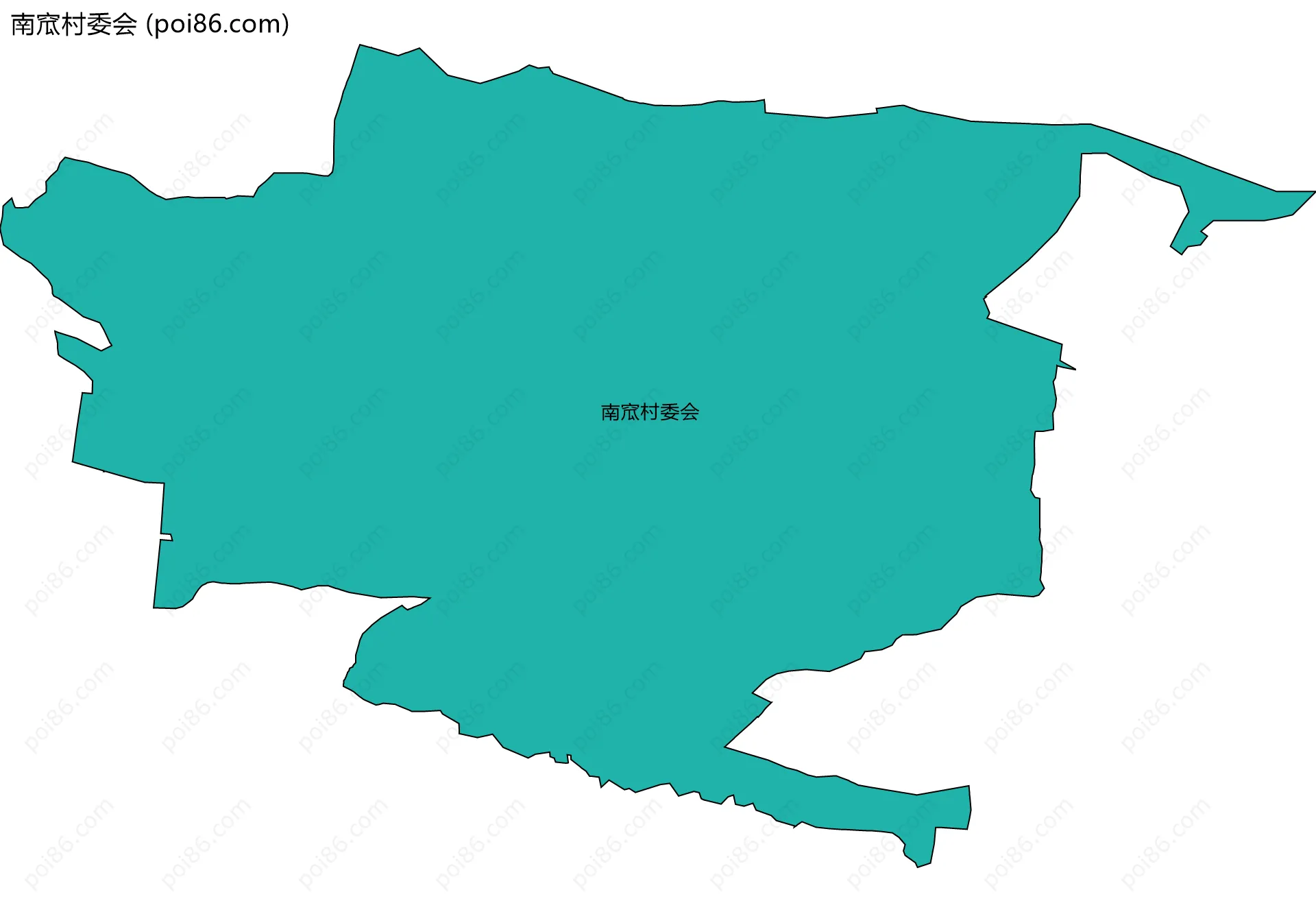 南窊村委会边界地图