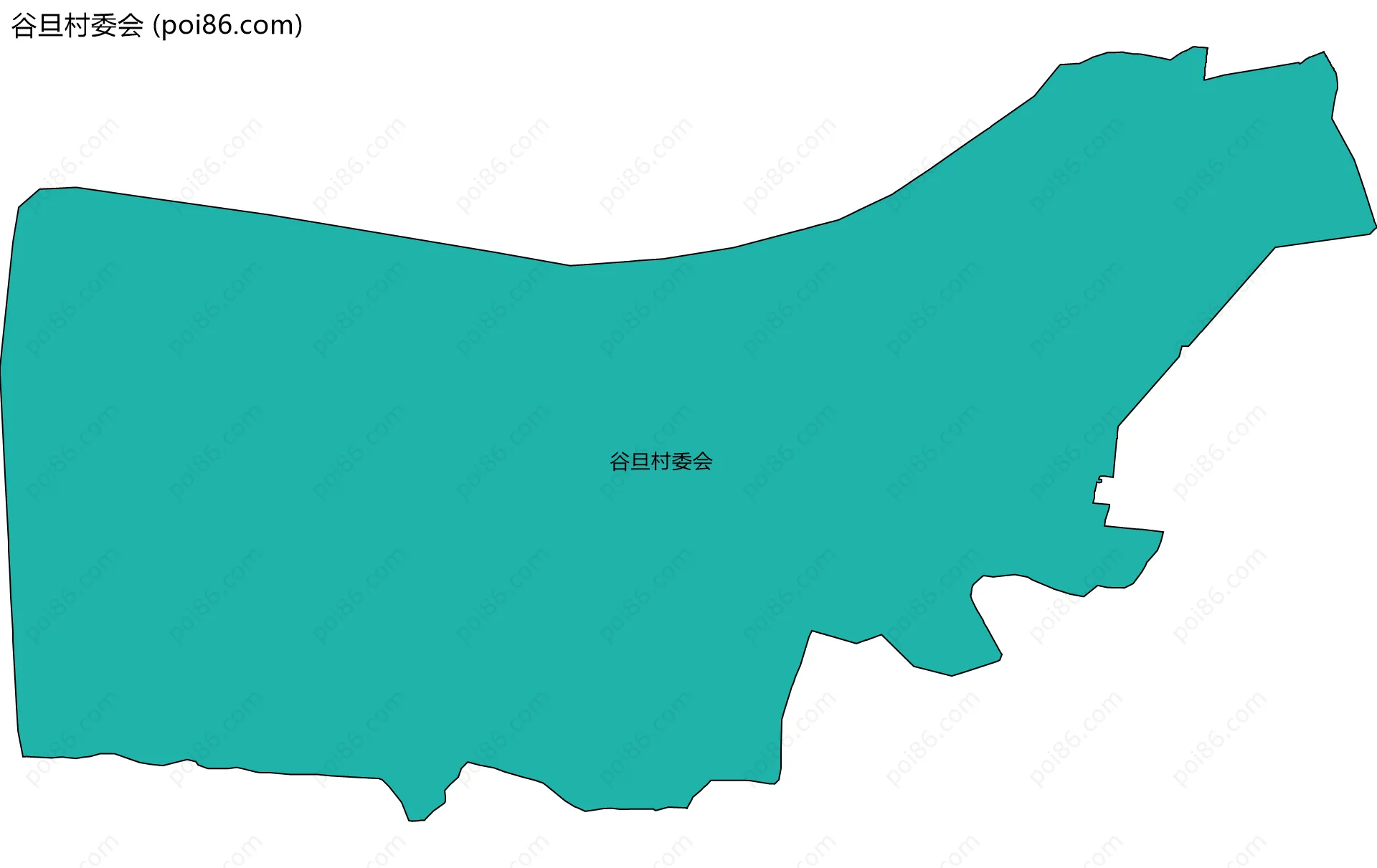 谷旦村委会边界地图