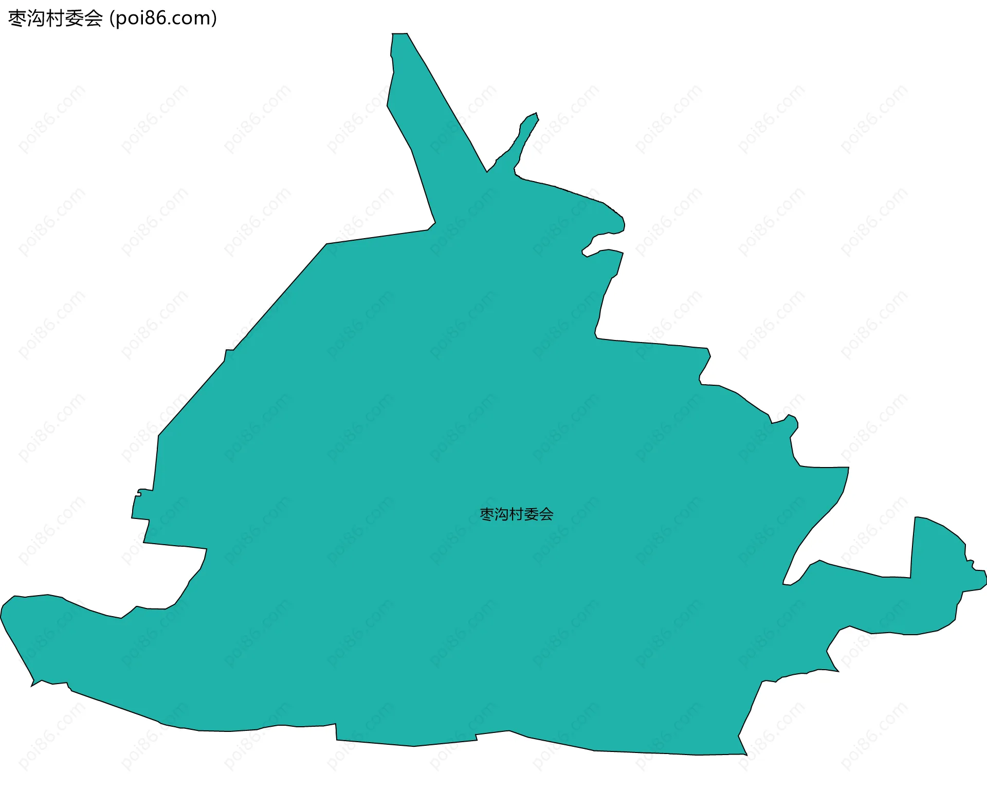 枣沟村委会边界地图