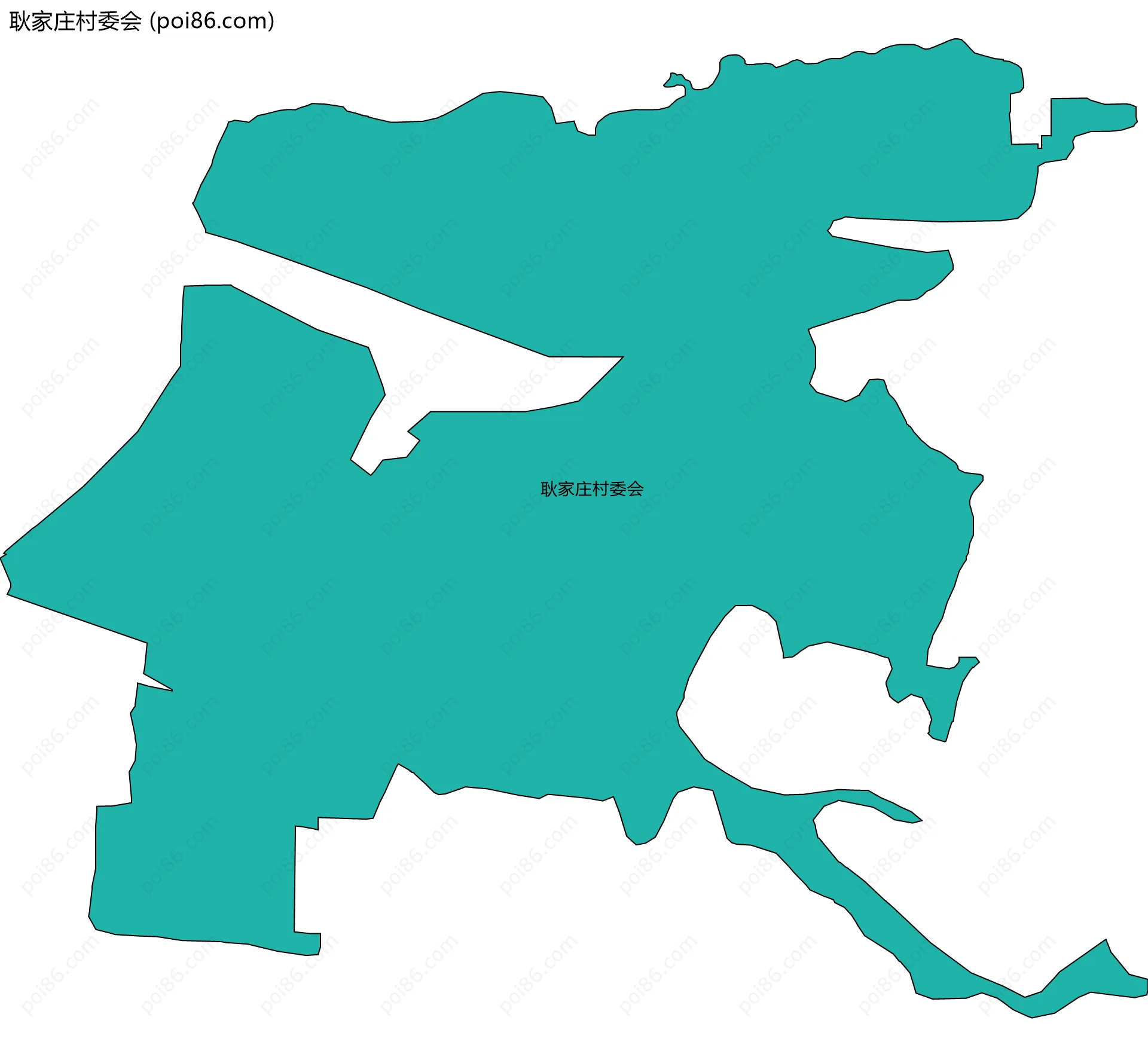 耿家庄村委会边界地图