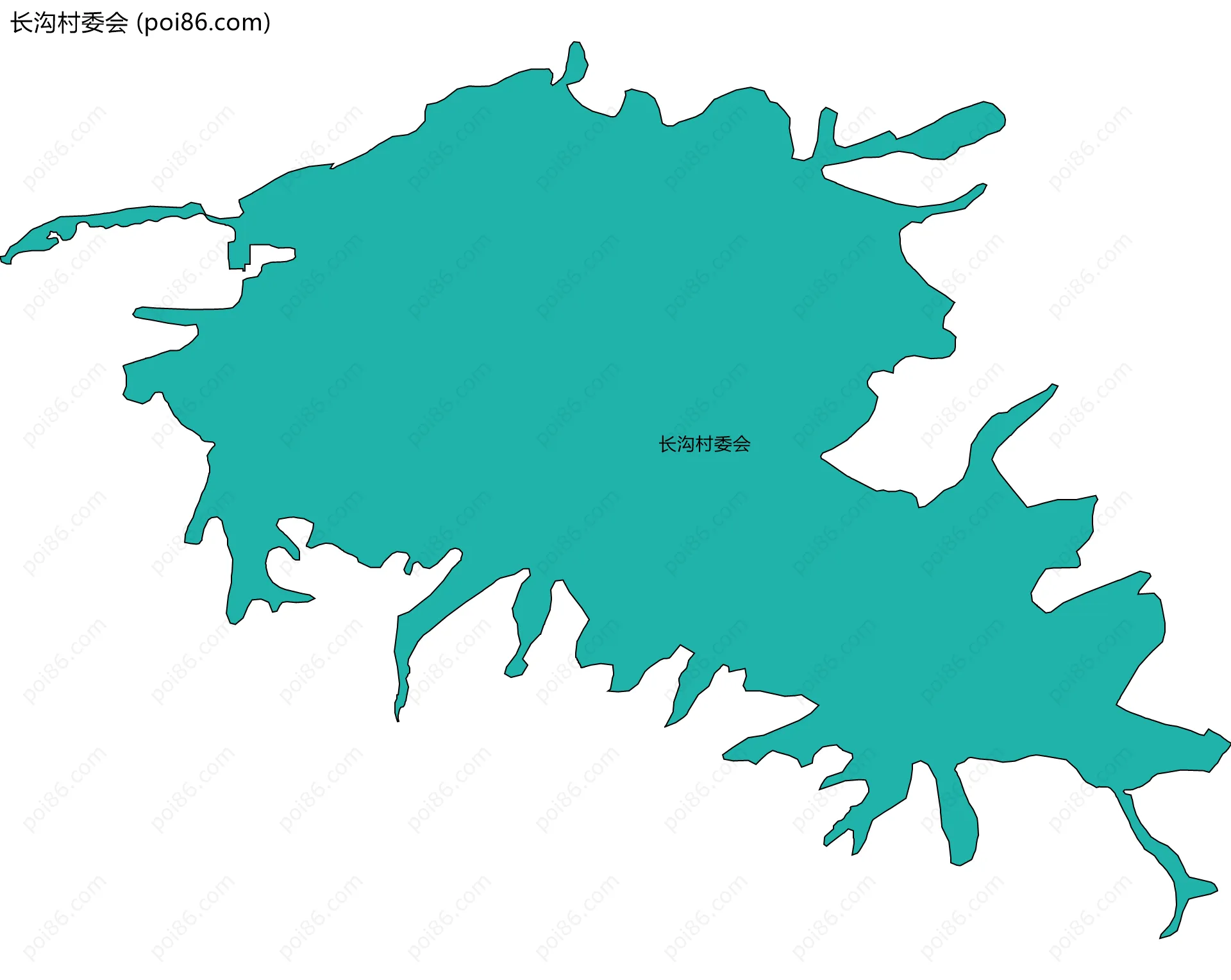 长沟村委会边界地图