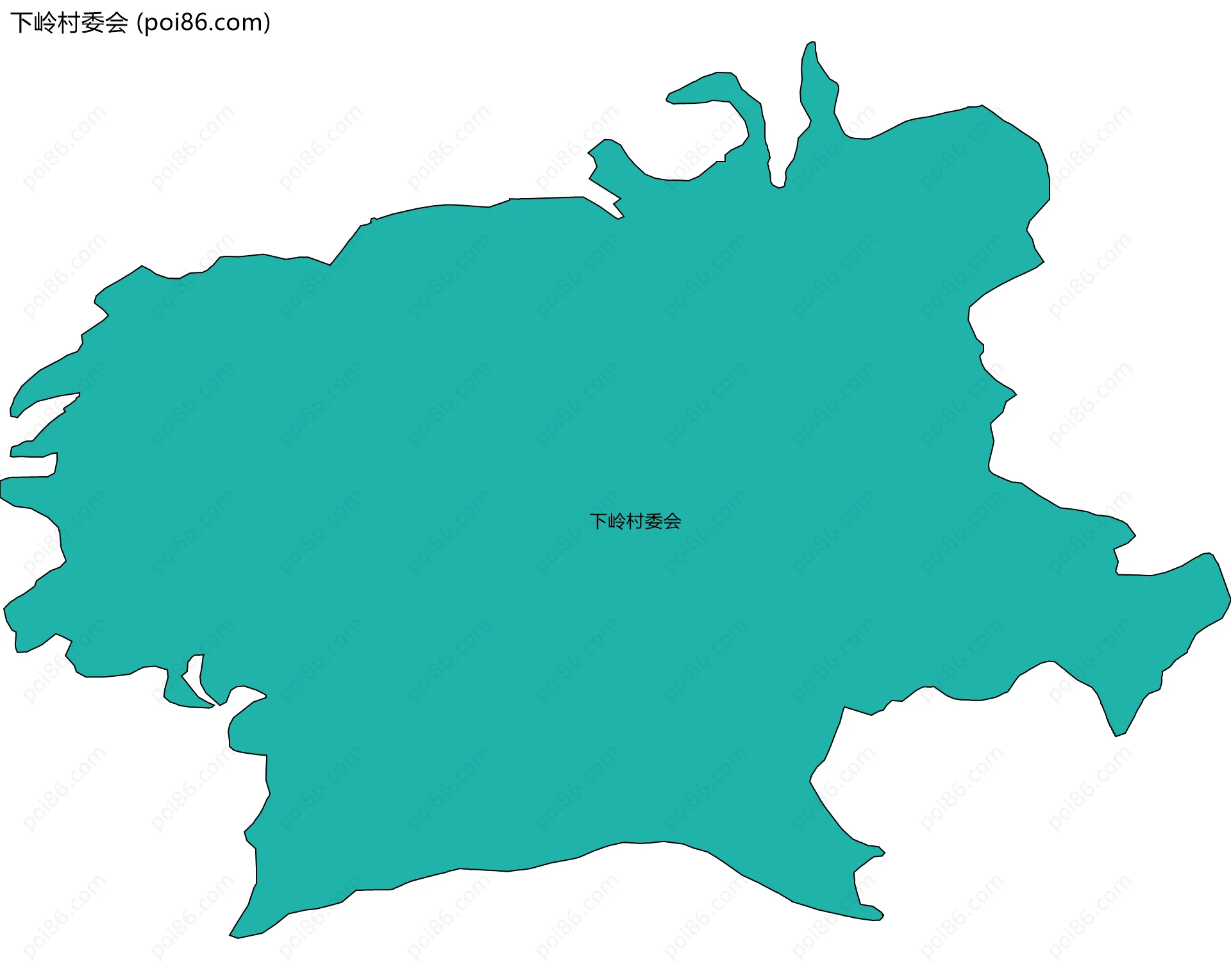 下岭村委会边界地图