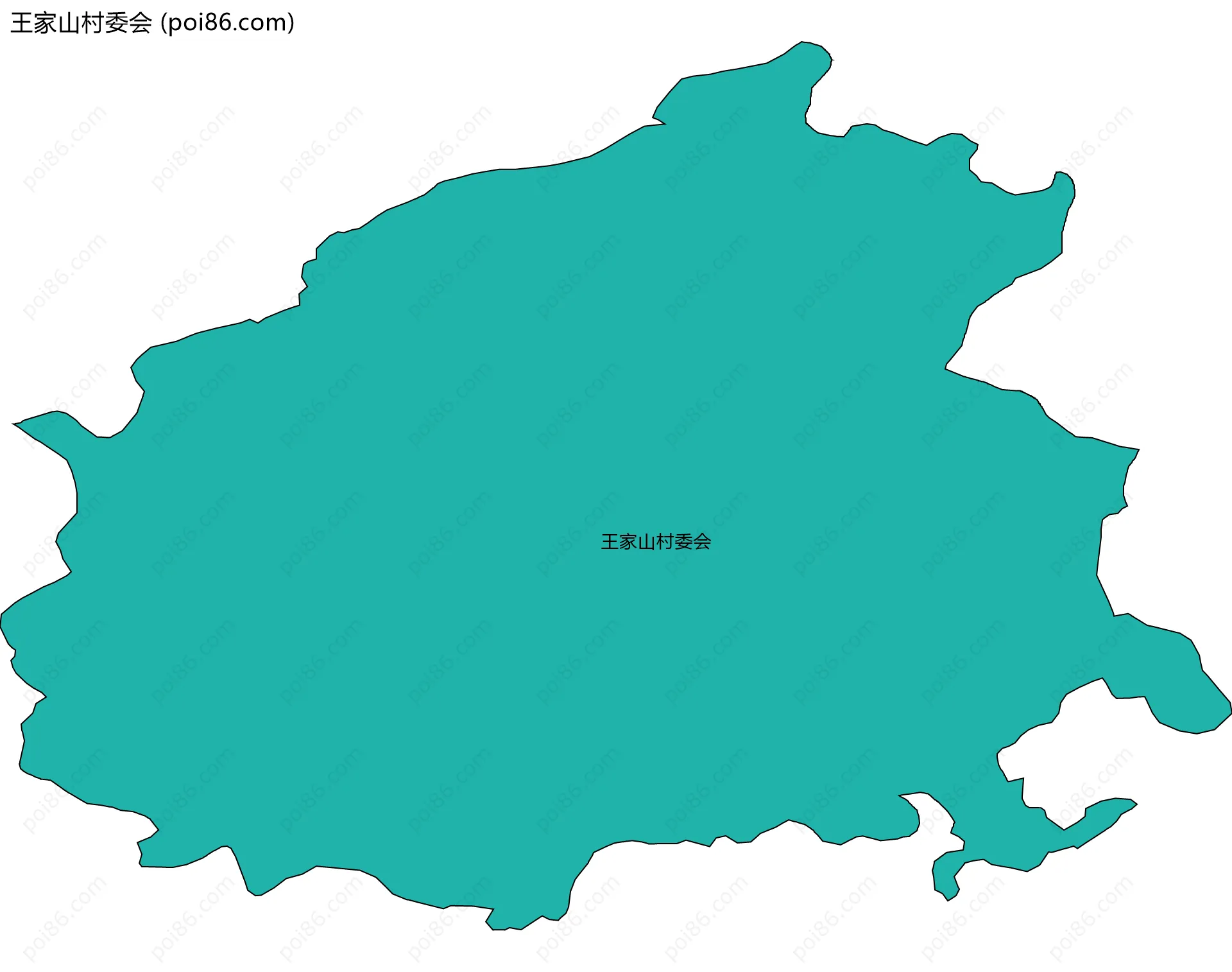 王家山村委会边界地图