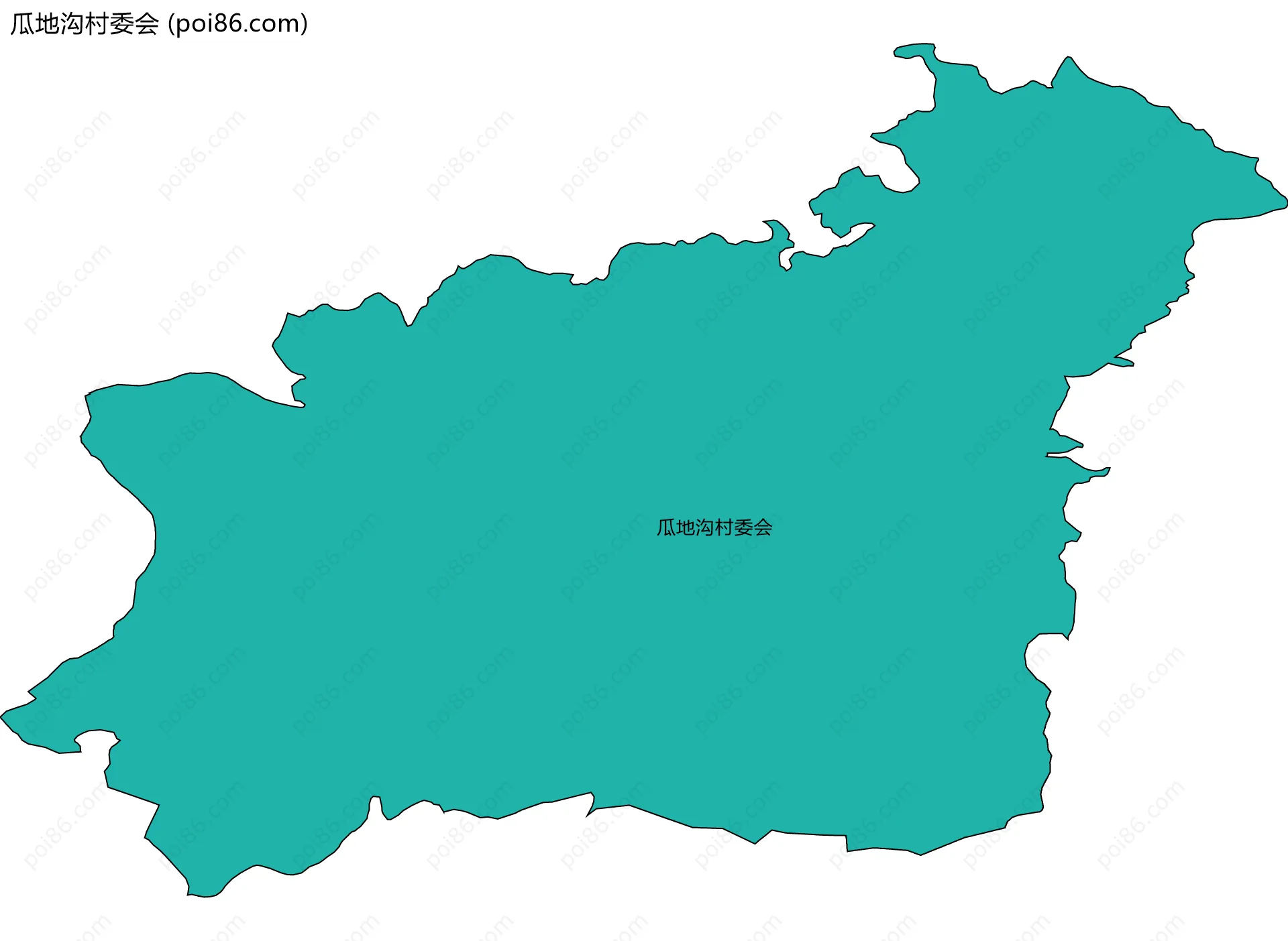 瓜地沟村委会边界地图