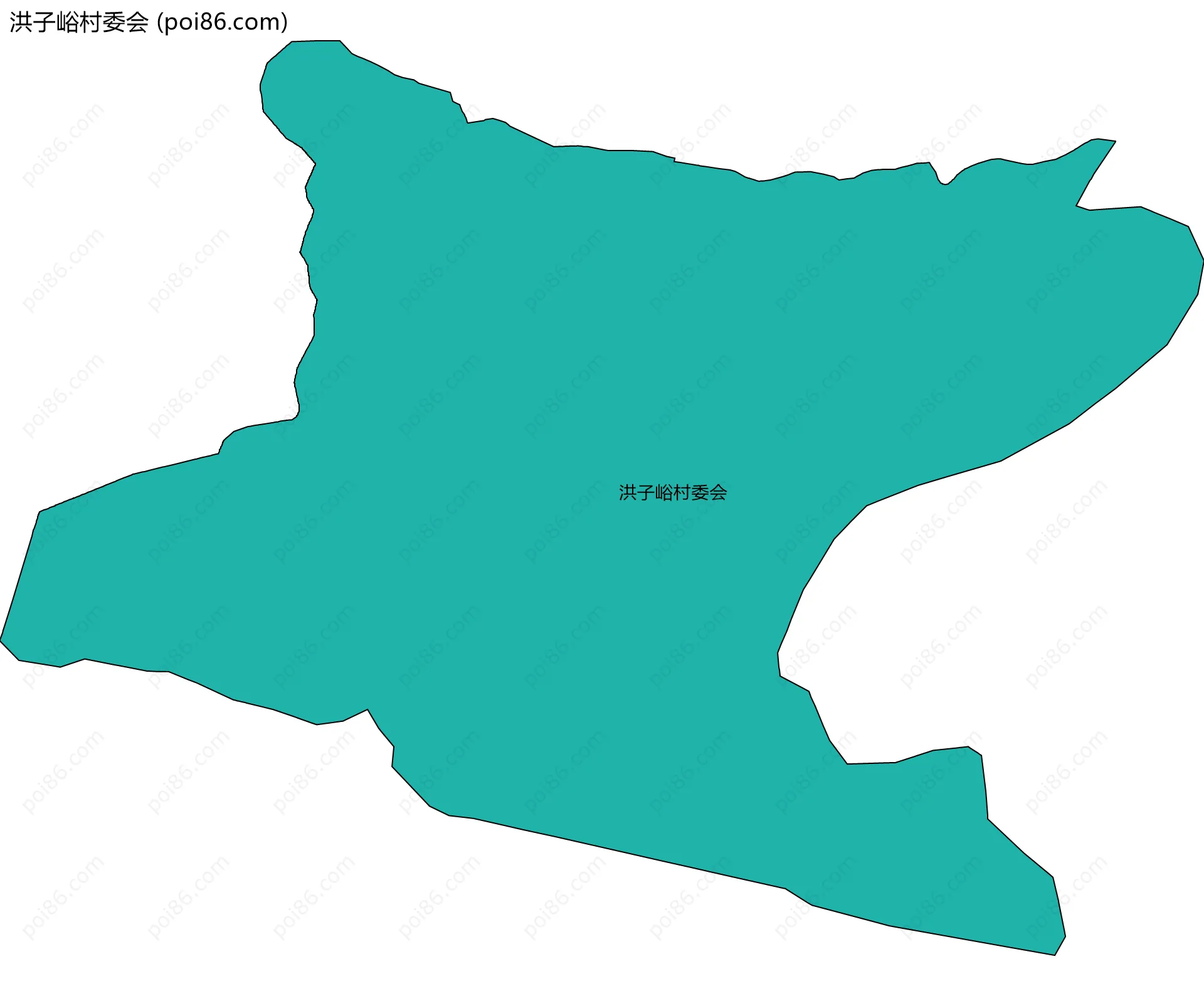 洪子峪村委会边界地图