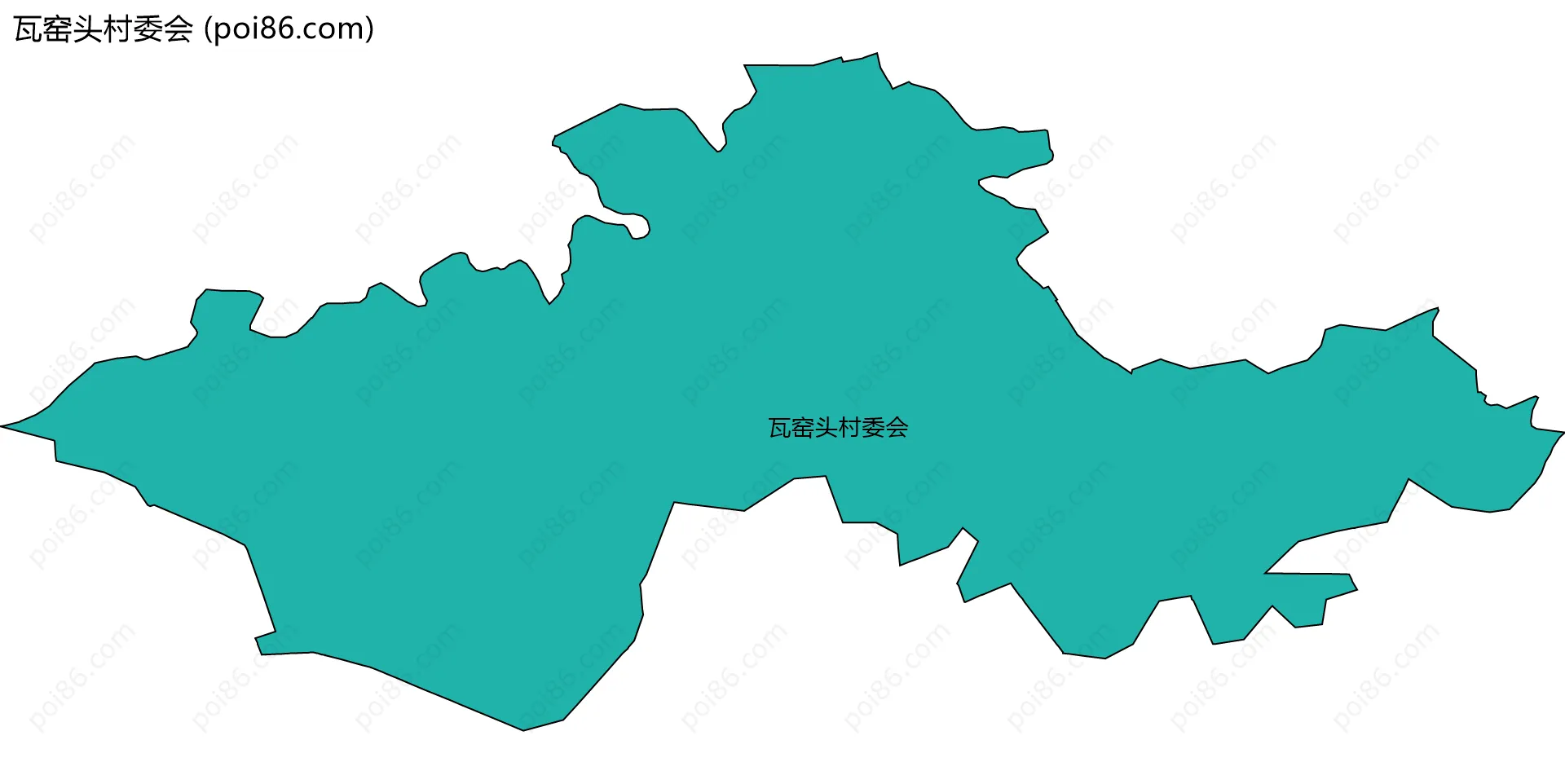 瓦窑头村委会边界地图