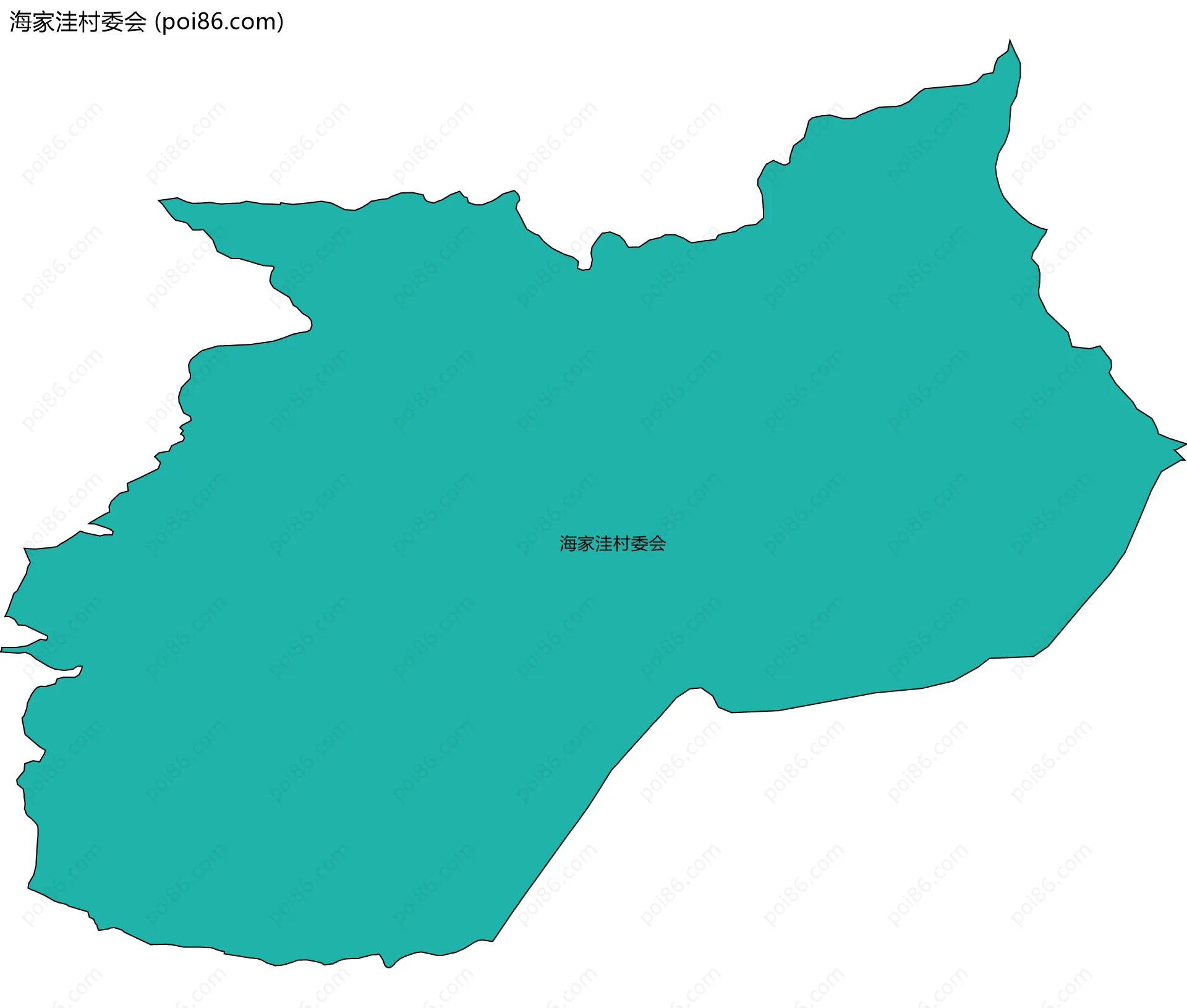 海家洼村委会边界地图