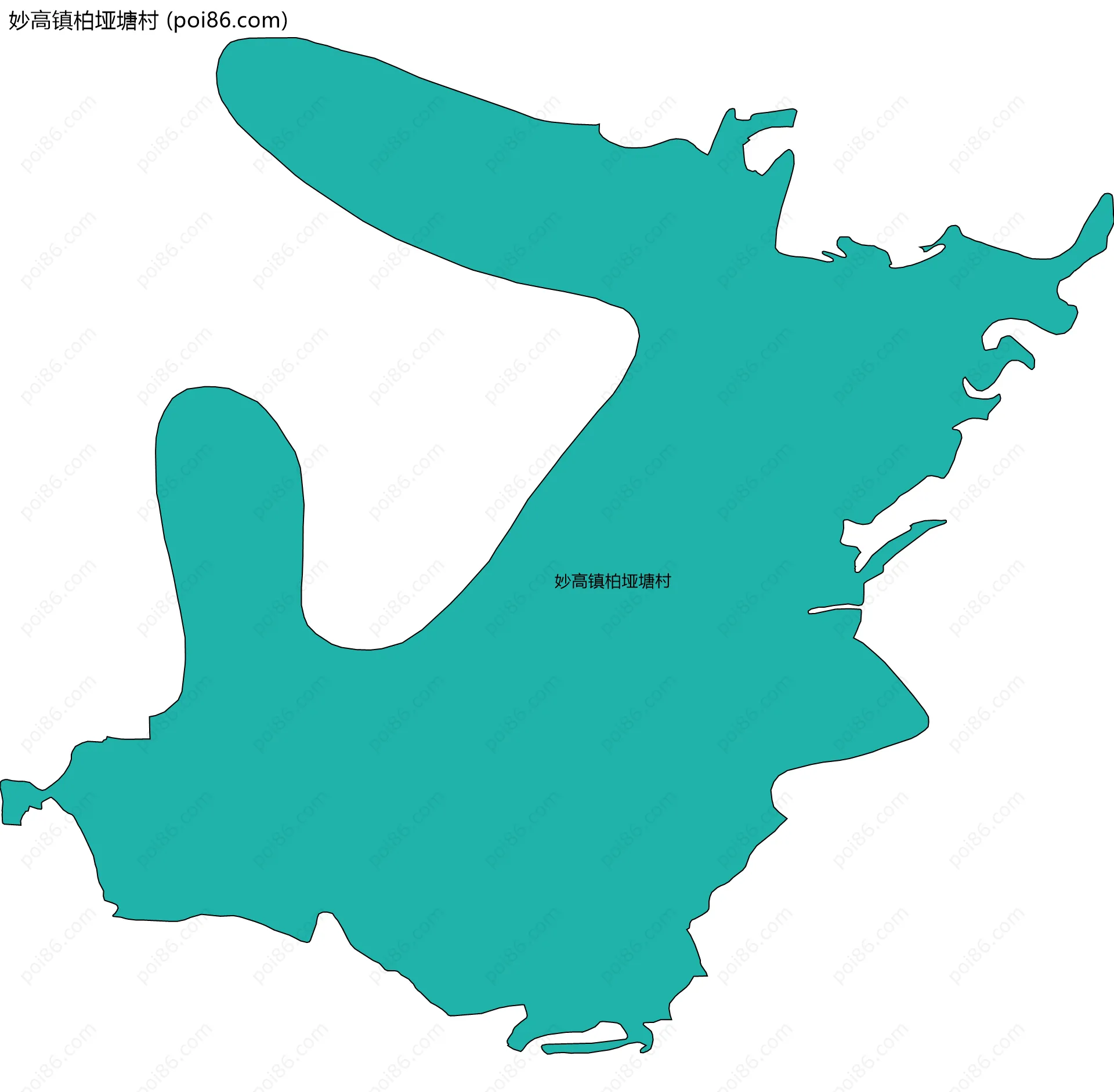 妙高镇柏垭塘村边界地图