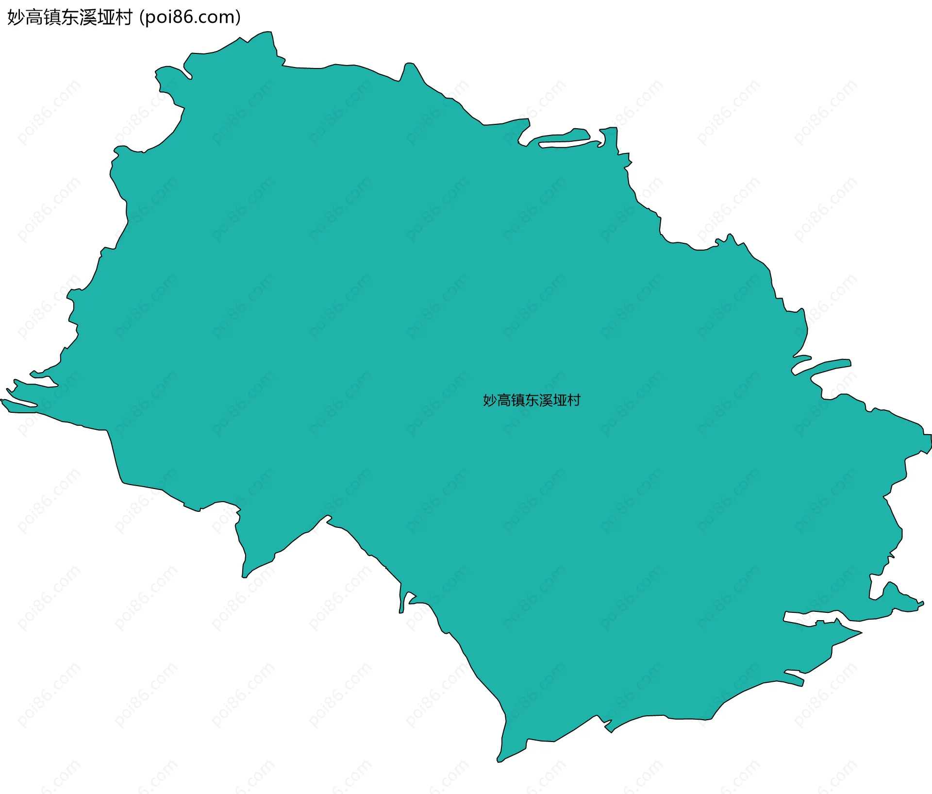 妙高镇东溪垭村边界地图