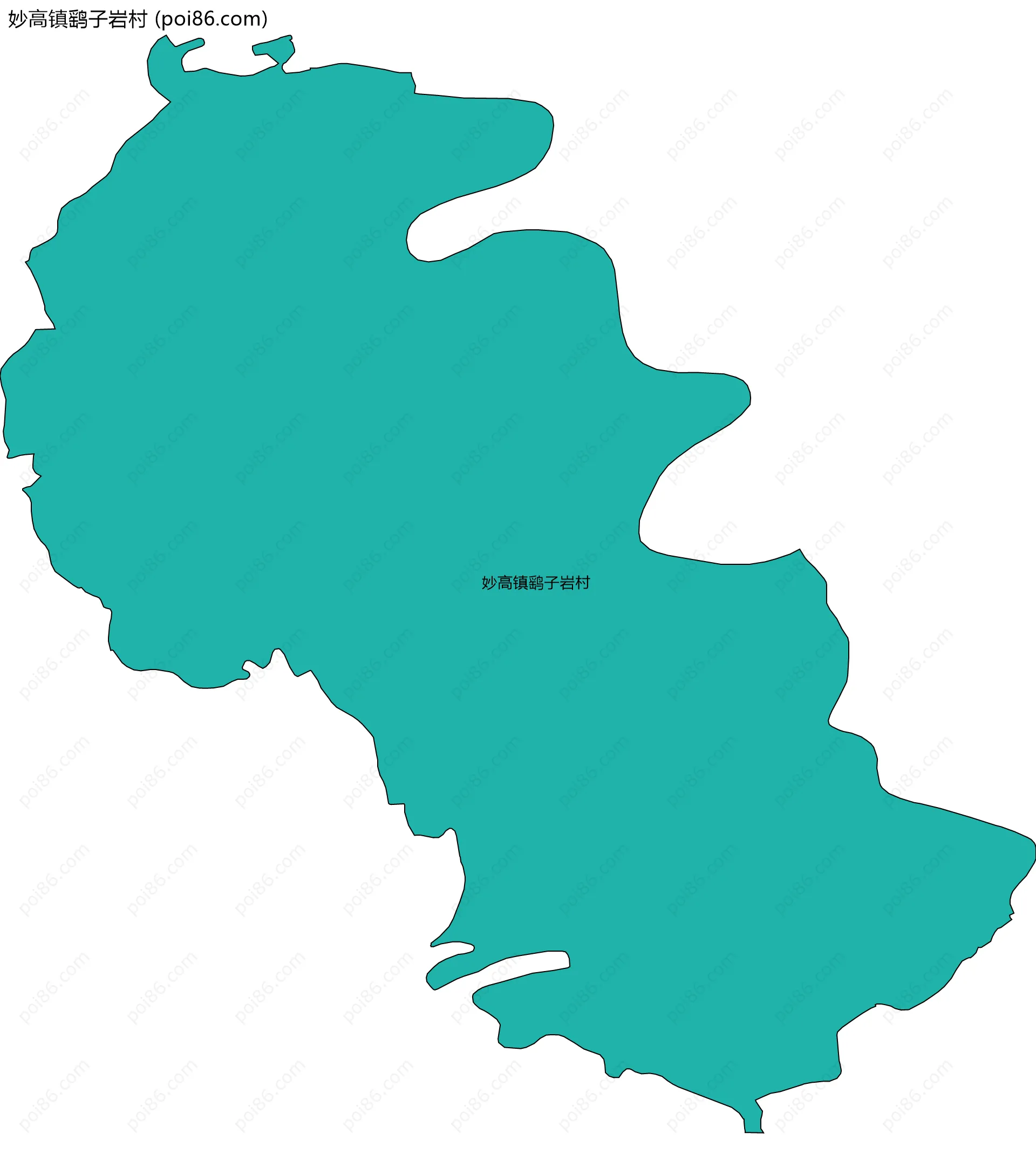 妙高镇鹞子岩村边界地图