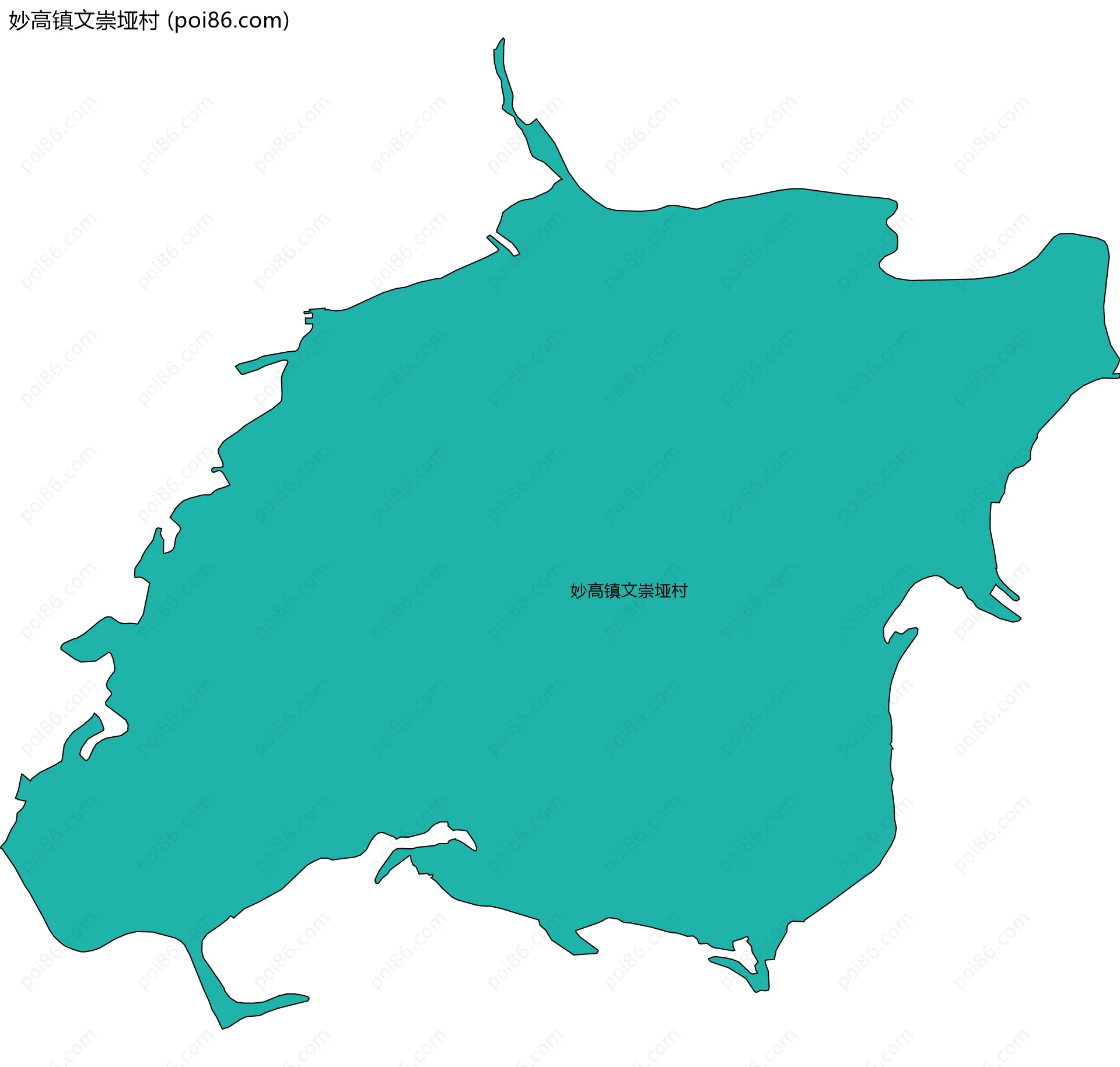 妙高镇文崇垭村边界地图