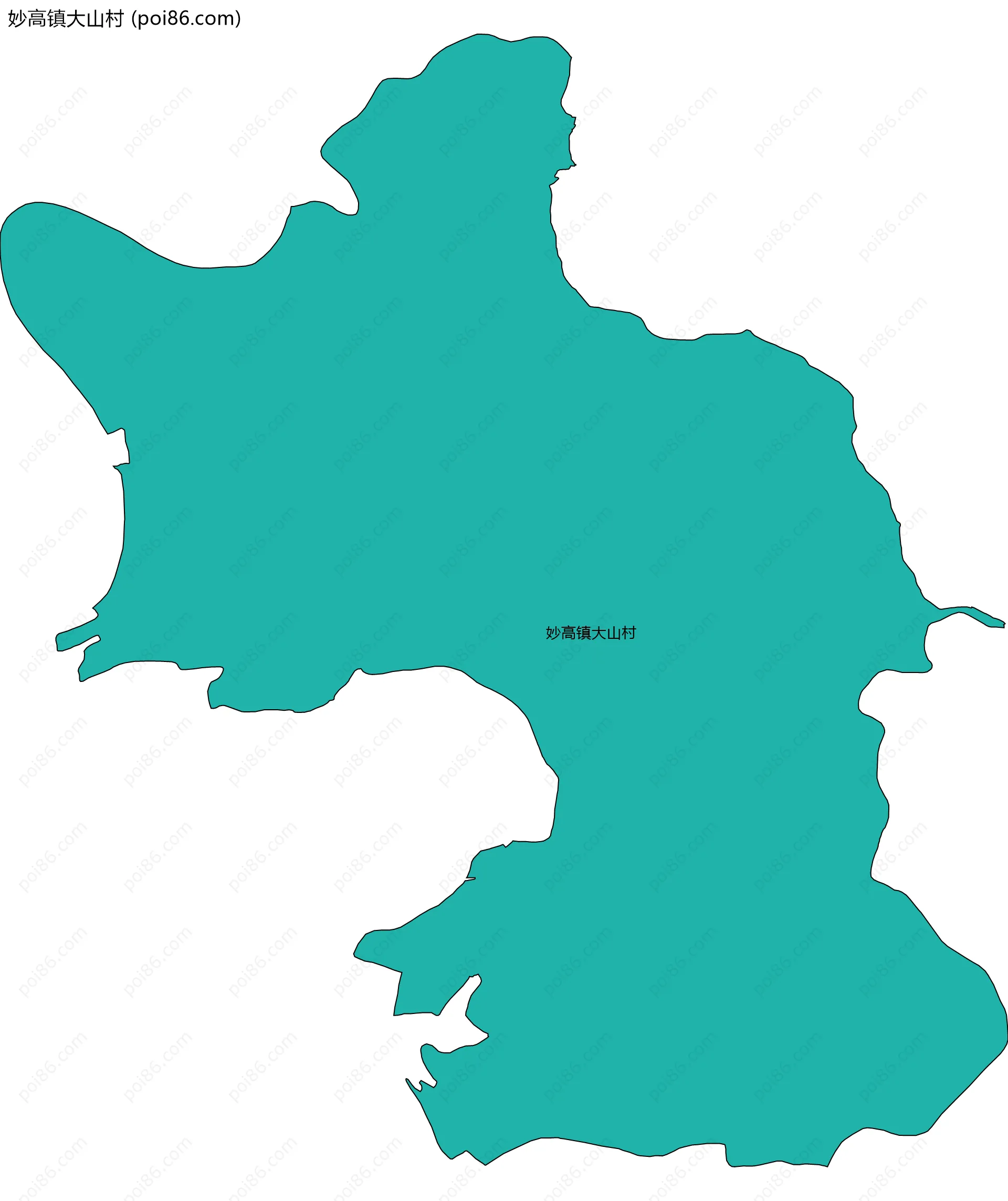 妙高镇大山村边界地图