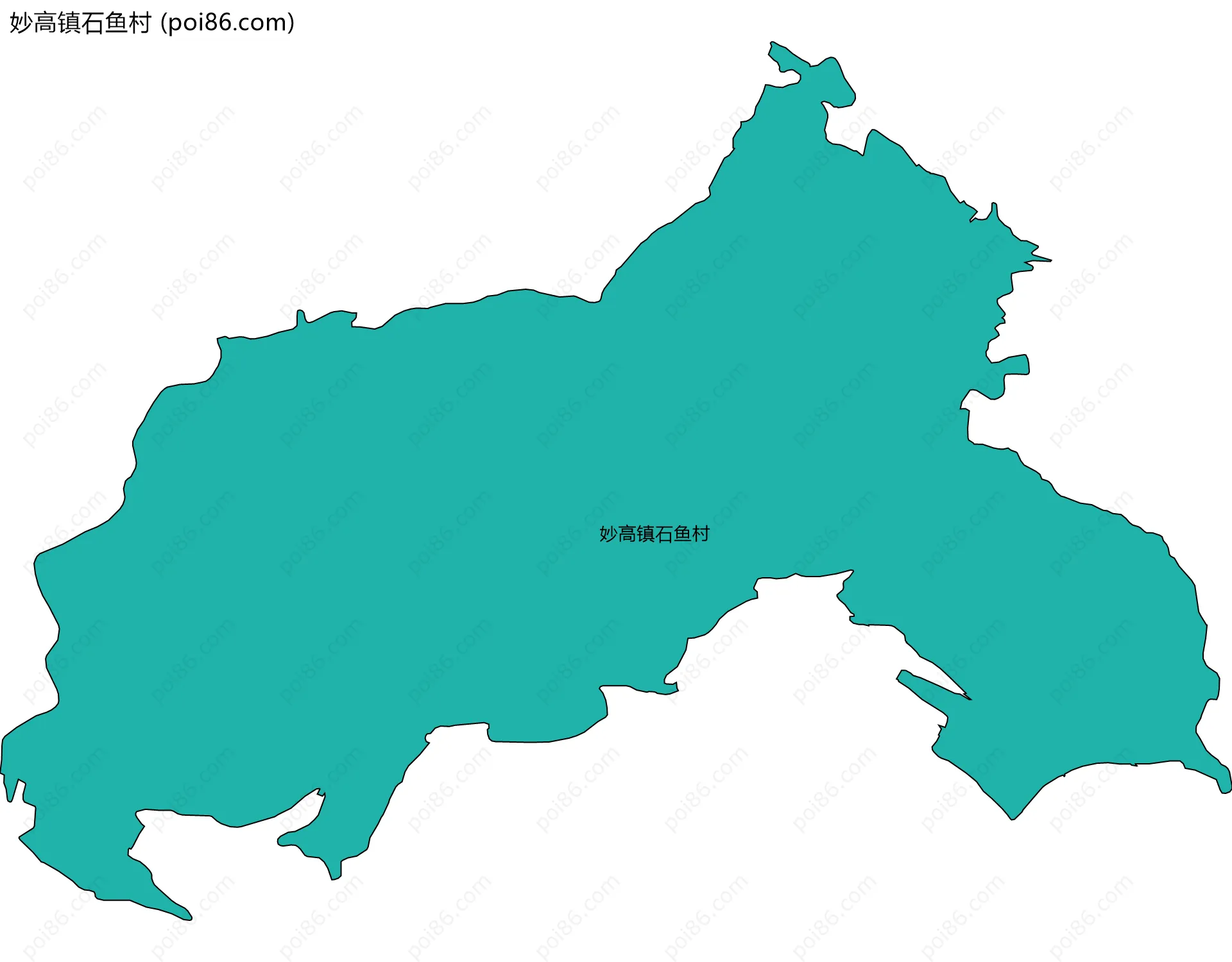 妙高镇石鱼村边界地图