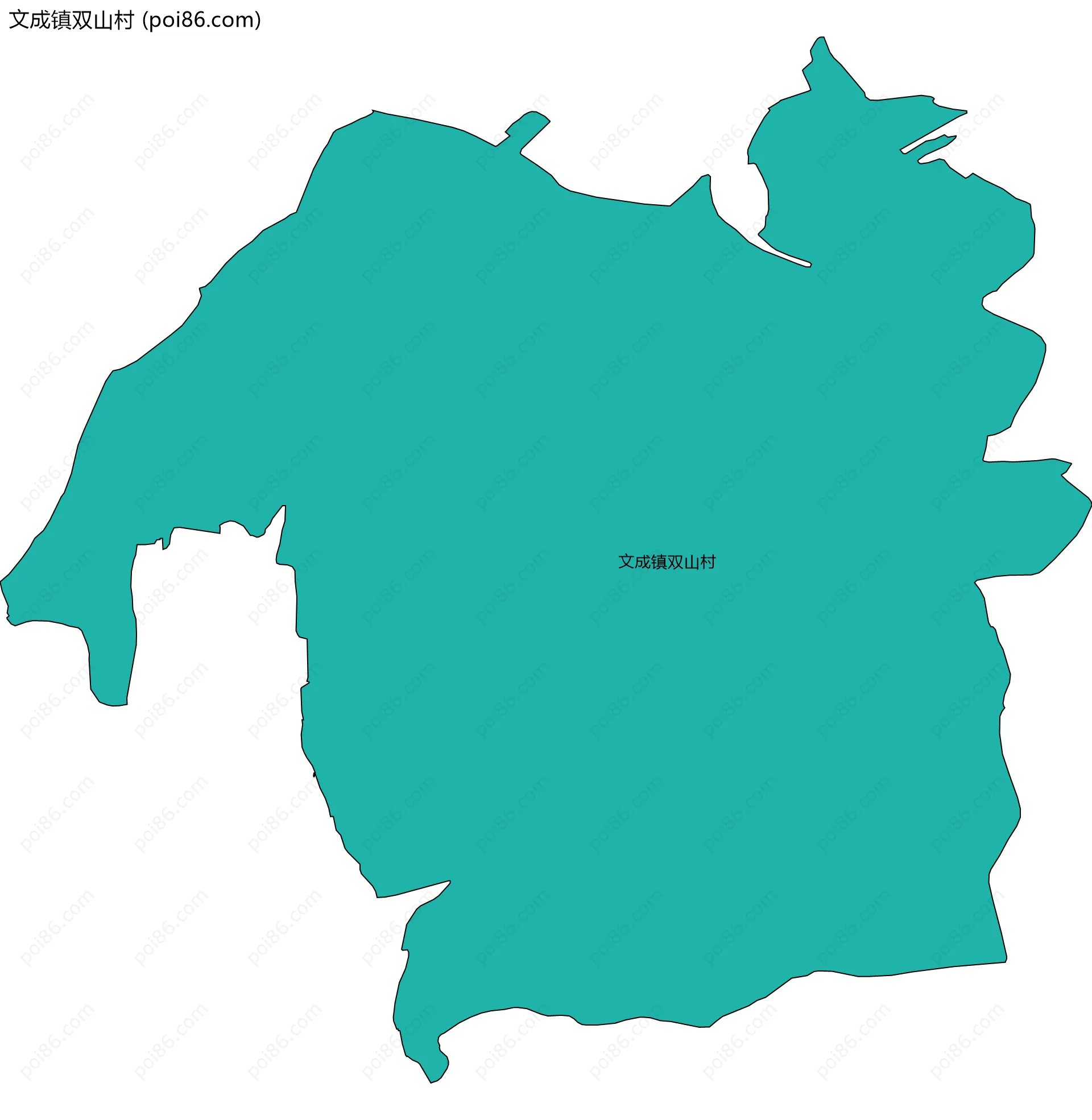 文成镇双山村边界地图