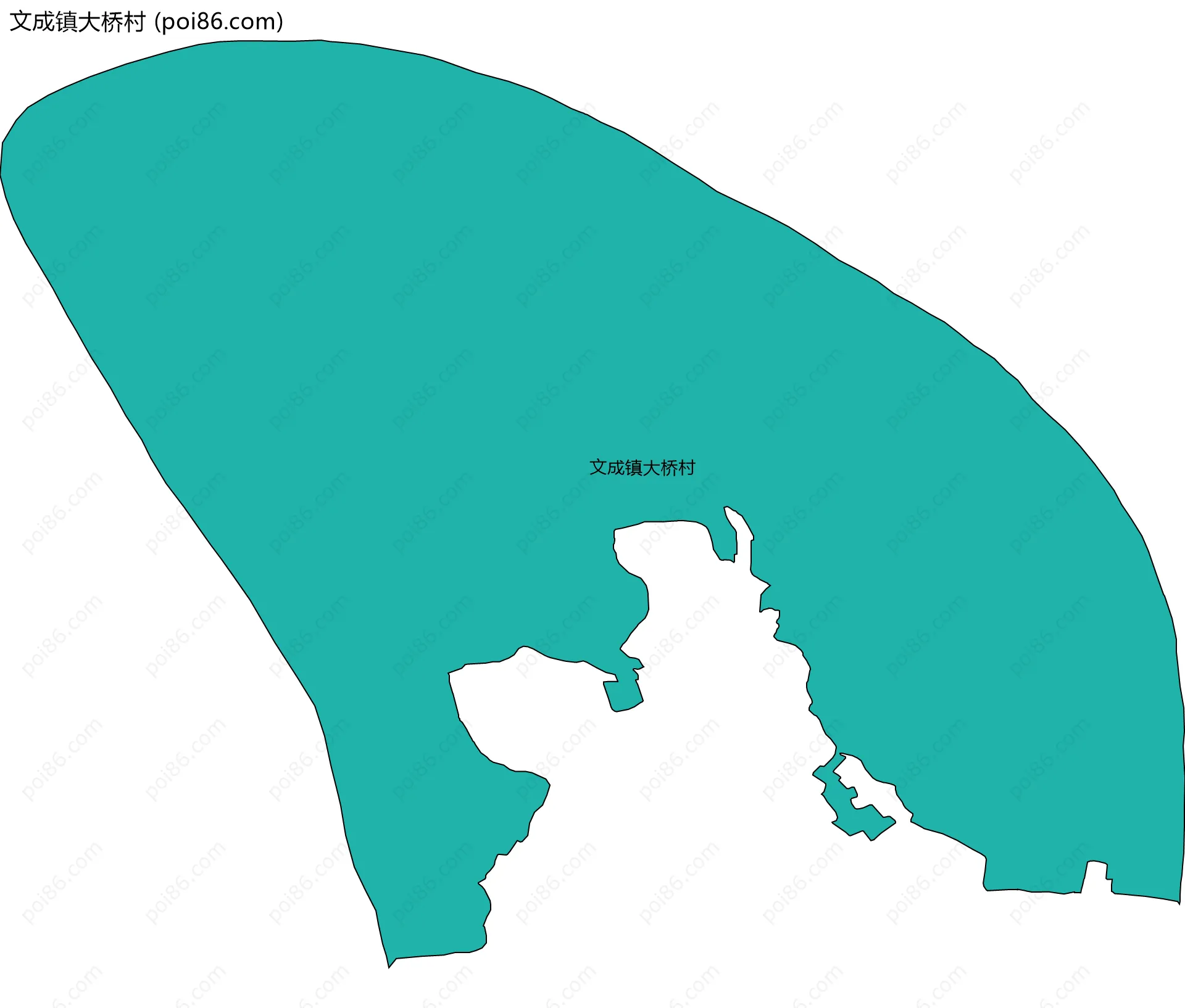 文成镇大桥村边界地图