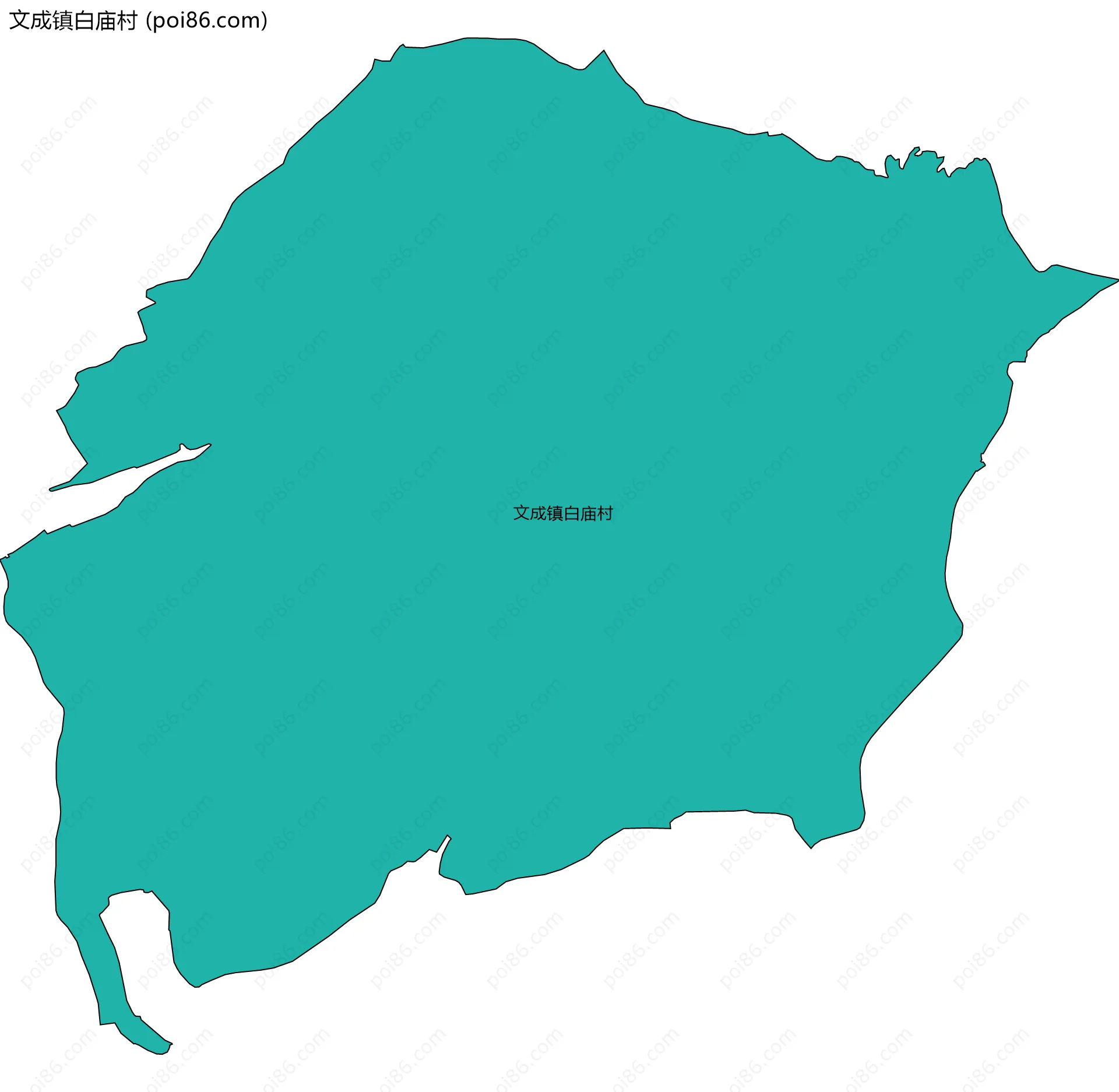 文成镇白庙村边界地图