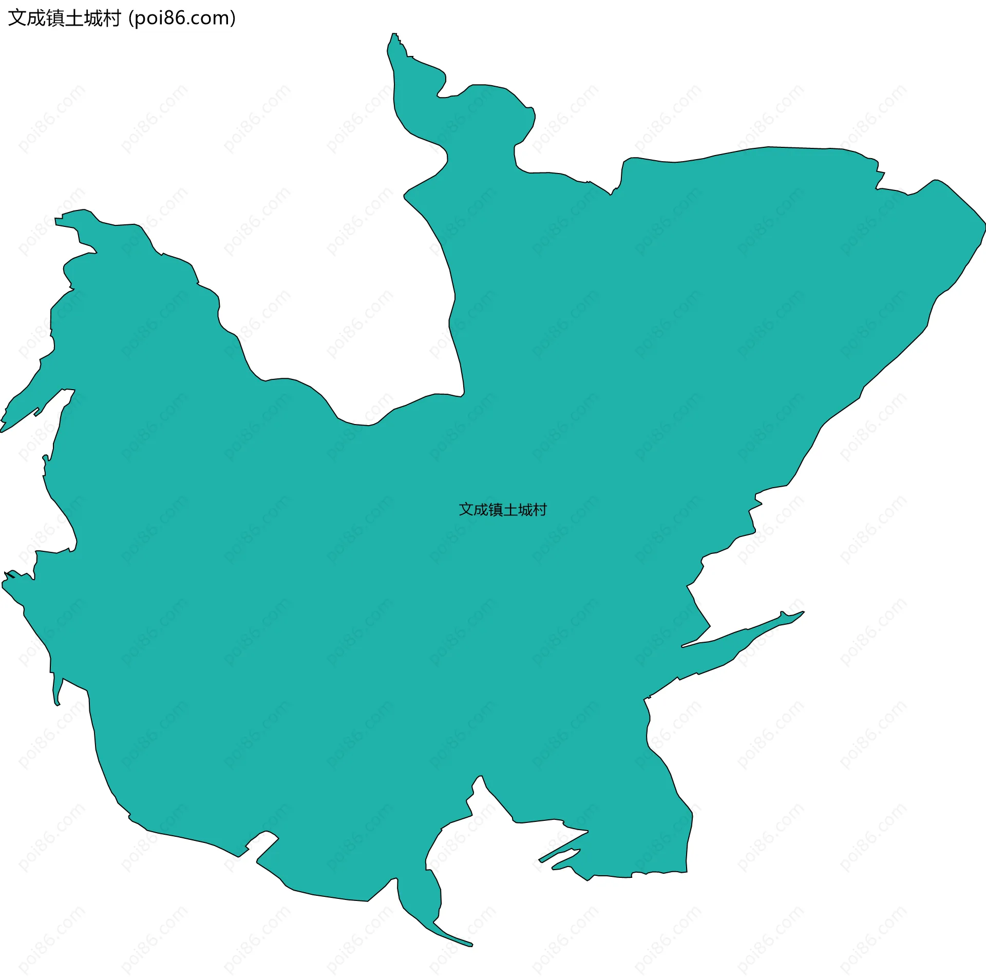 文成镇土城村边界地图