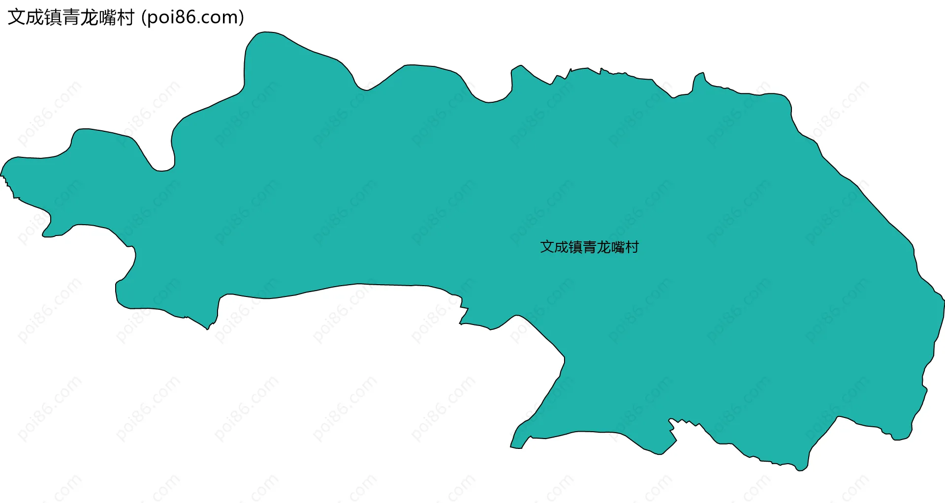 文成镇青龙嘴村边界地图