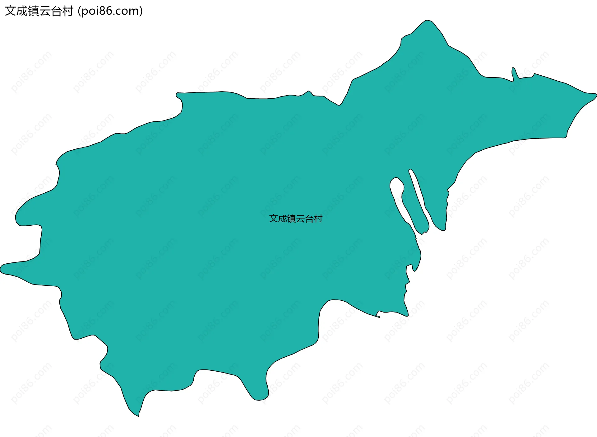 文成镇云台村边界地图